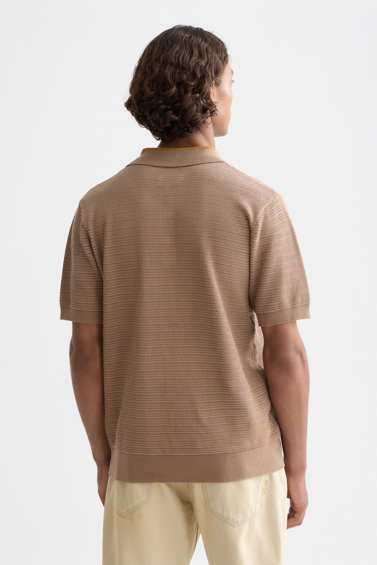 STRUCTURED KNITTED REGULAR-FIT POLO NAVY 2
