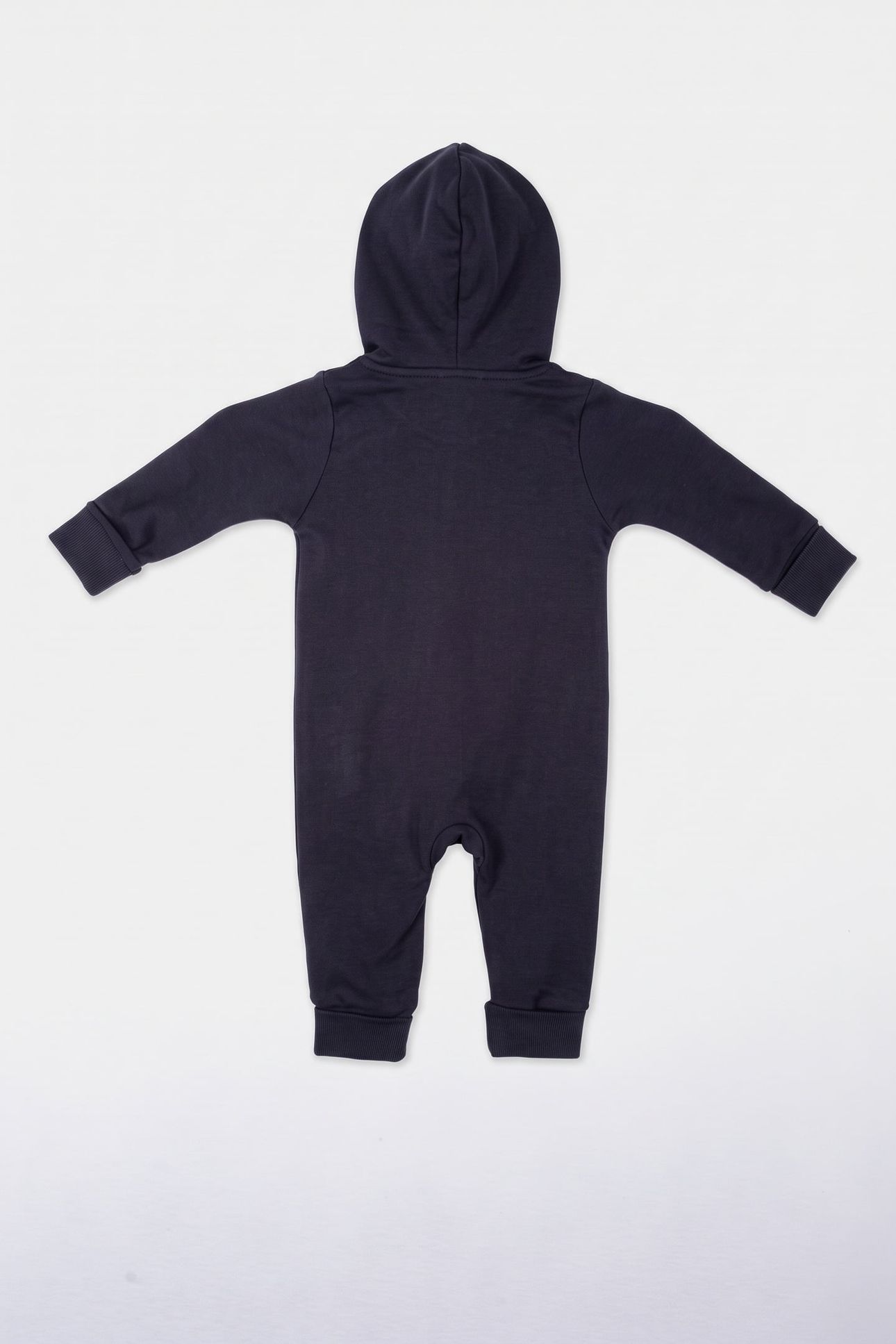 BABY UNISEX LS HOODED ROMPER EVENING BLUE 3