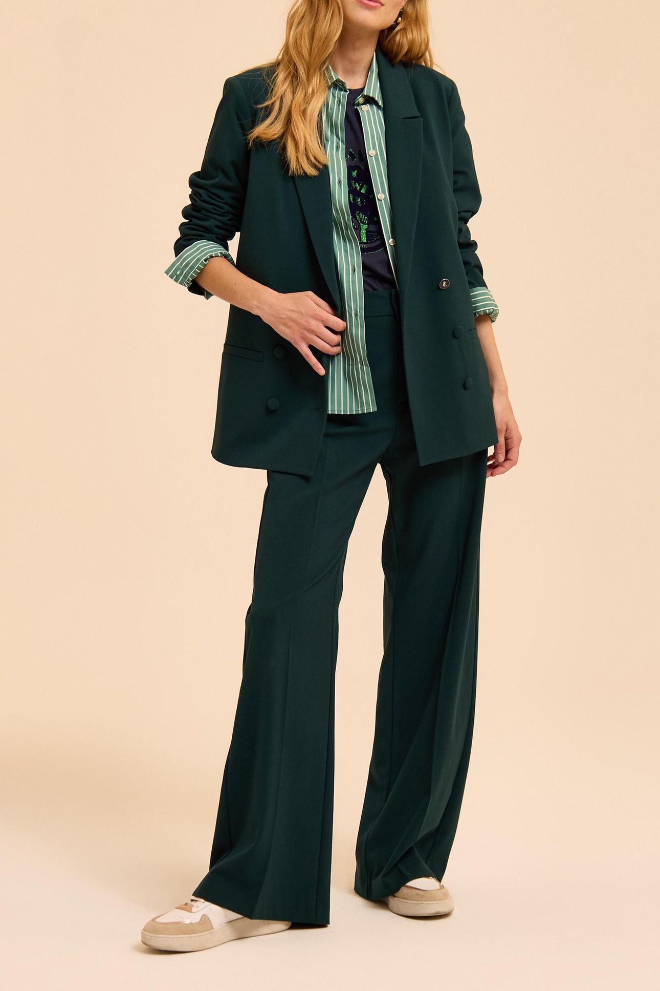 GREEN DOUBLE-BREASTED SUIT JACKET EMMA 3