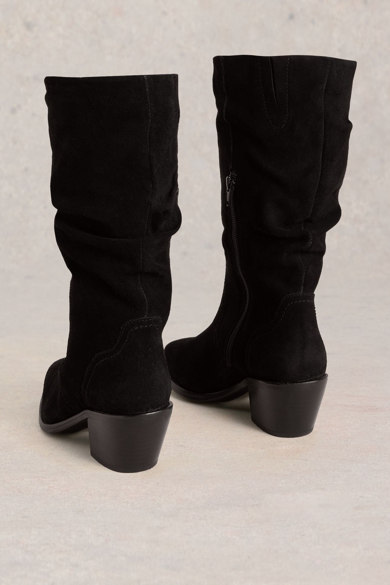AZALEA SUEDE MID SLOUCH BOOT PURE BLK 3