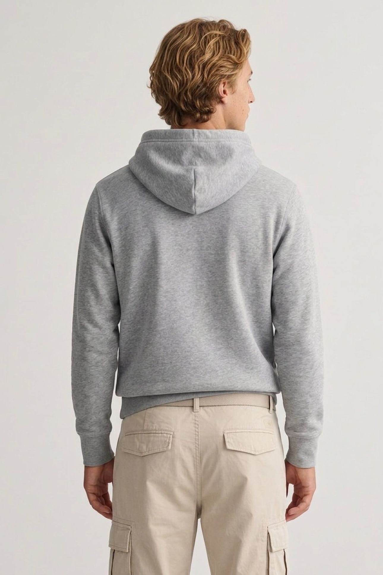 REG ARCHIVE SHIELD HOODIE GREY MELANGE 2