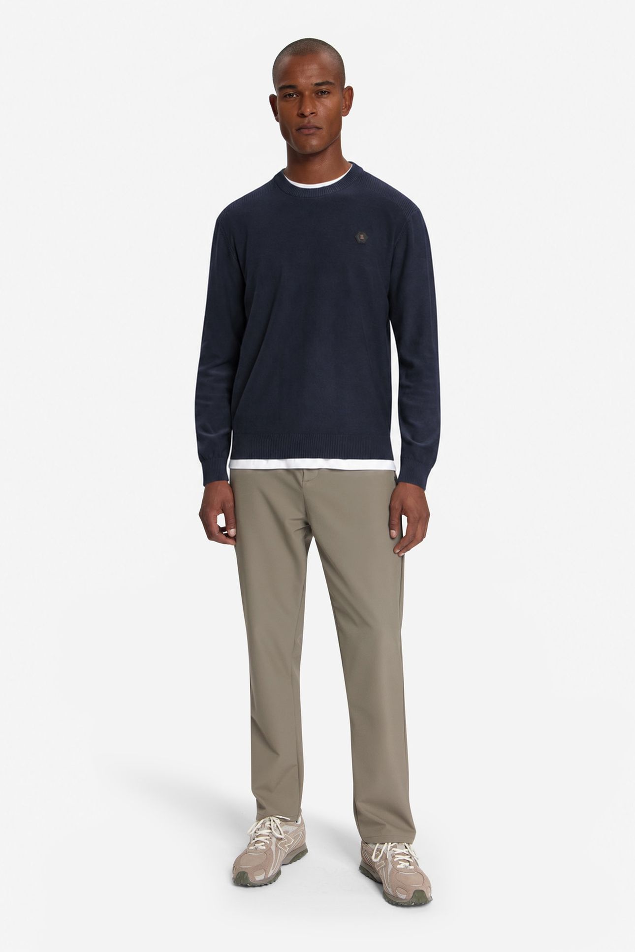 PULLOVER CREWNECK SHOULDER DETAIL DARK NIGHT 3