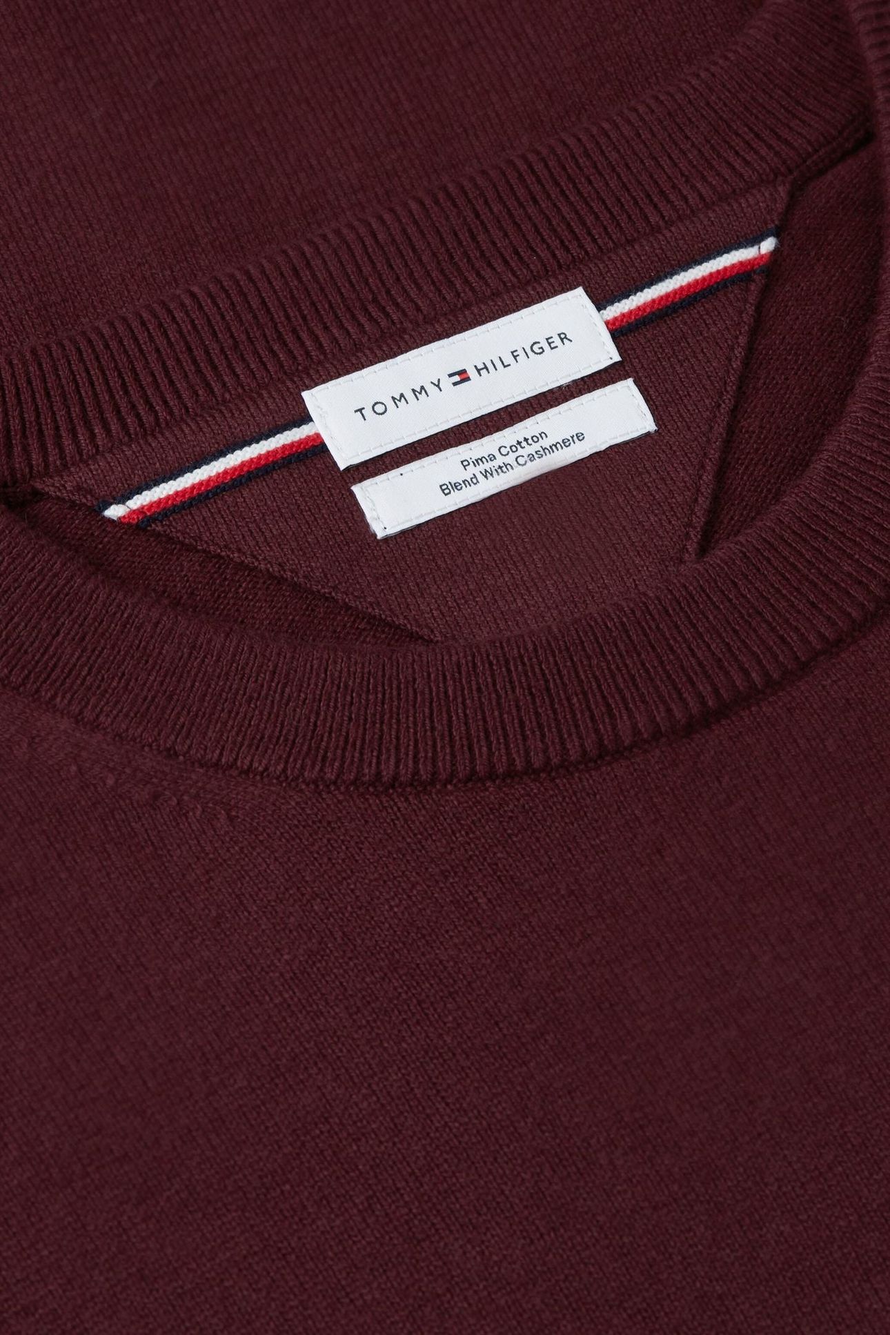 PIMA COTTON CASHMERE SWEATER BURGUNDY 3