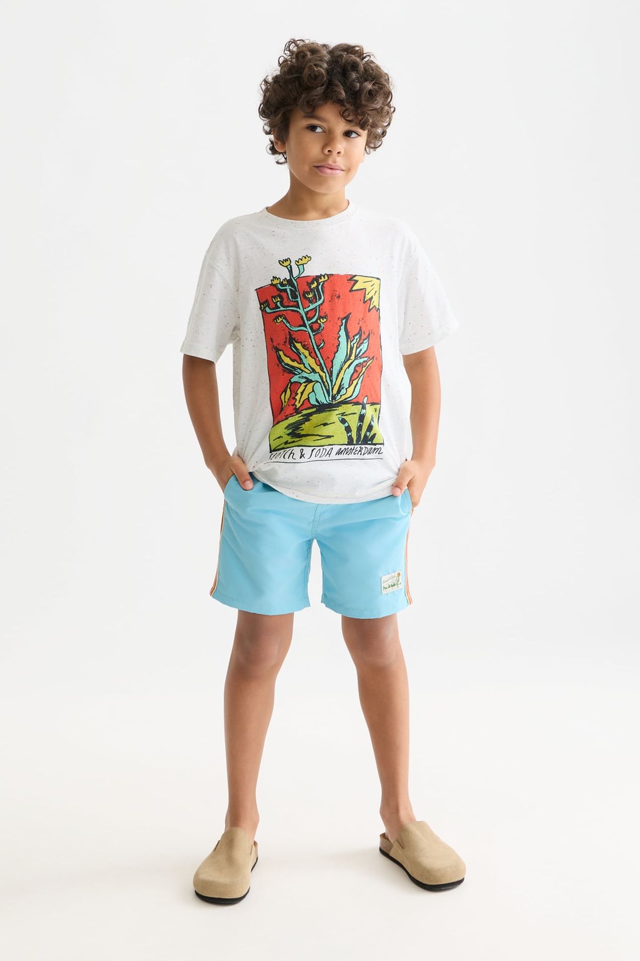 BOYS FRONT ARTWORK NEPS RELAXEDFIT TSHIRT WHITE/PASTEL 3