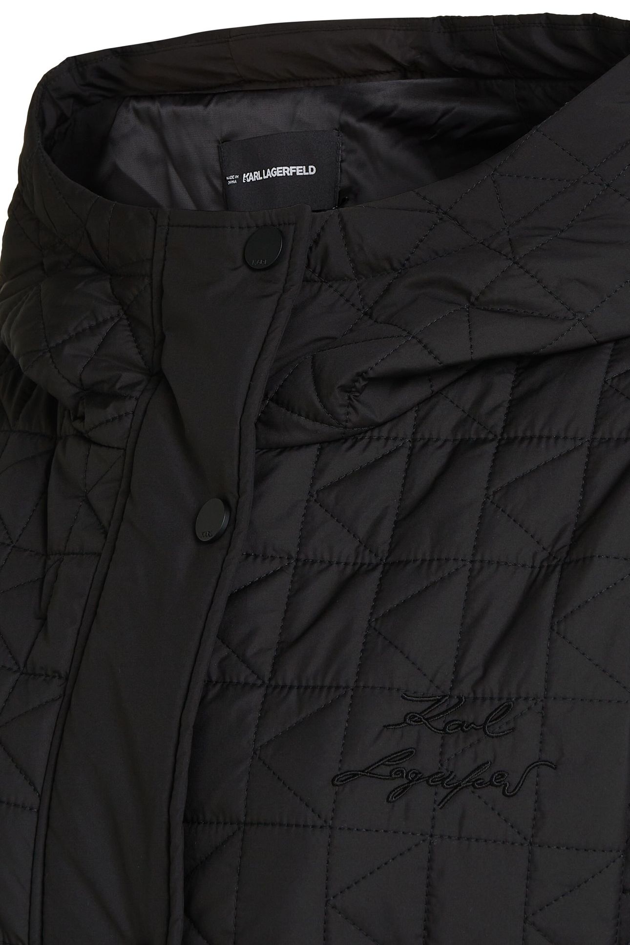 QUILTED MID LENGTH PARKA BLACK 3