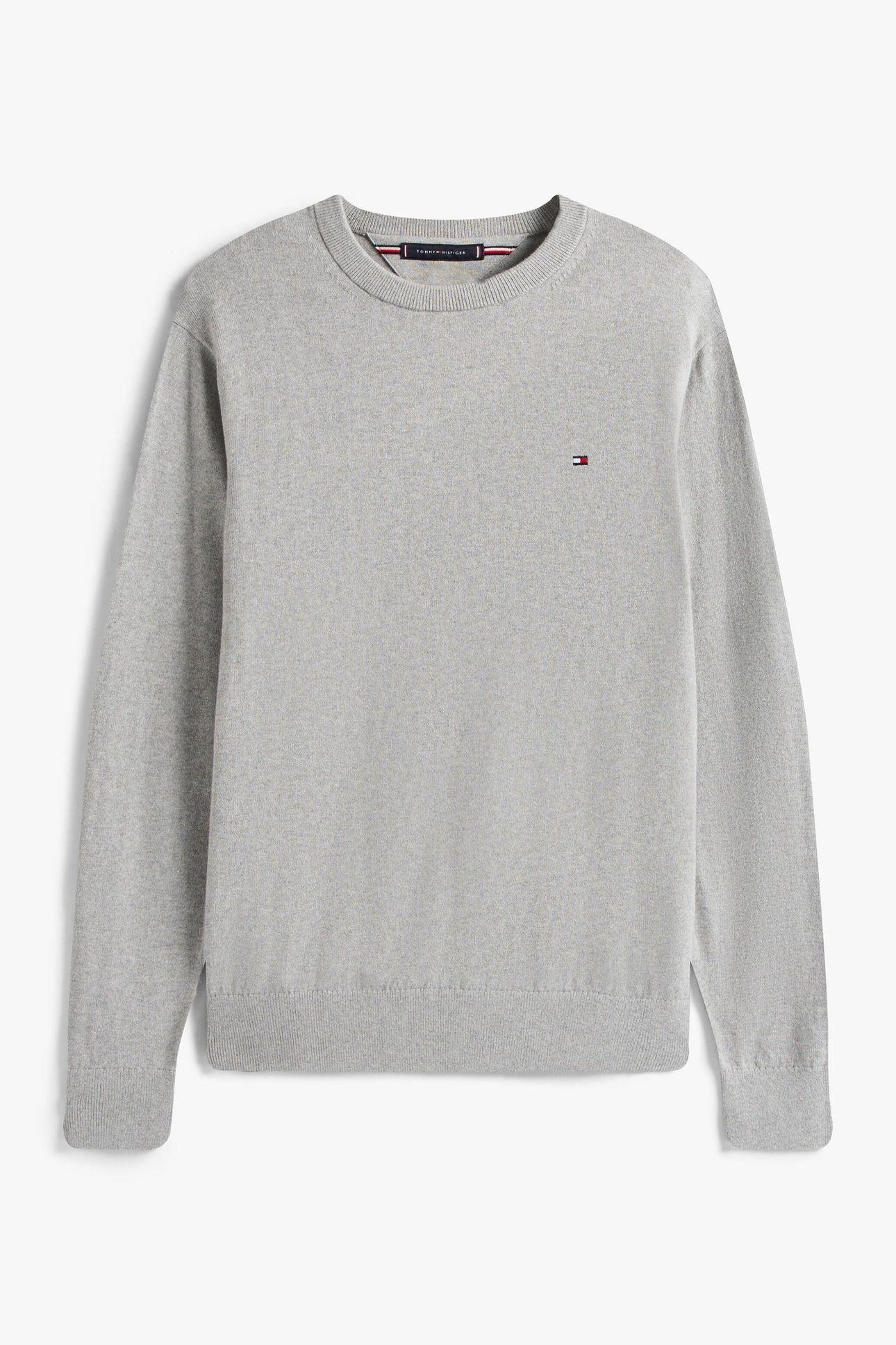 PIMA COTTON CASHMERE SWEATER LIGHT GREY HEATHER 4