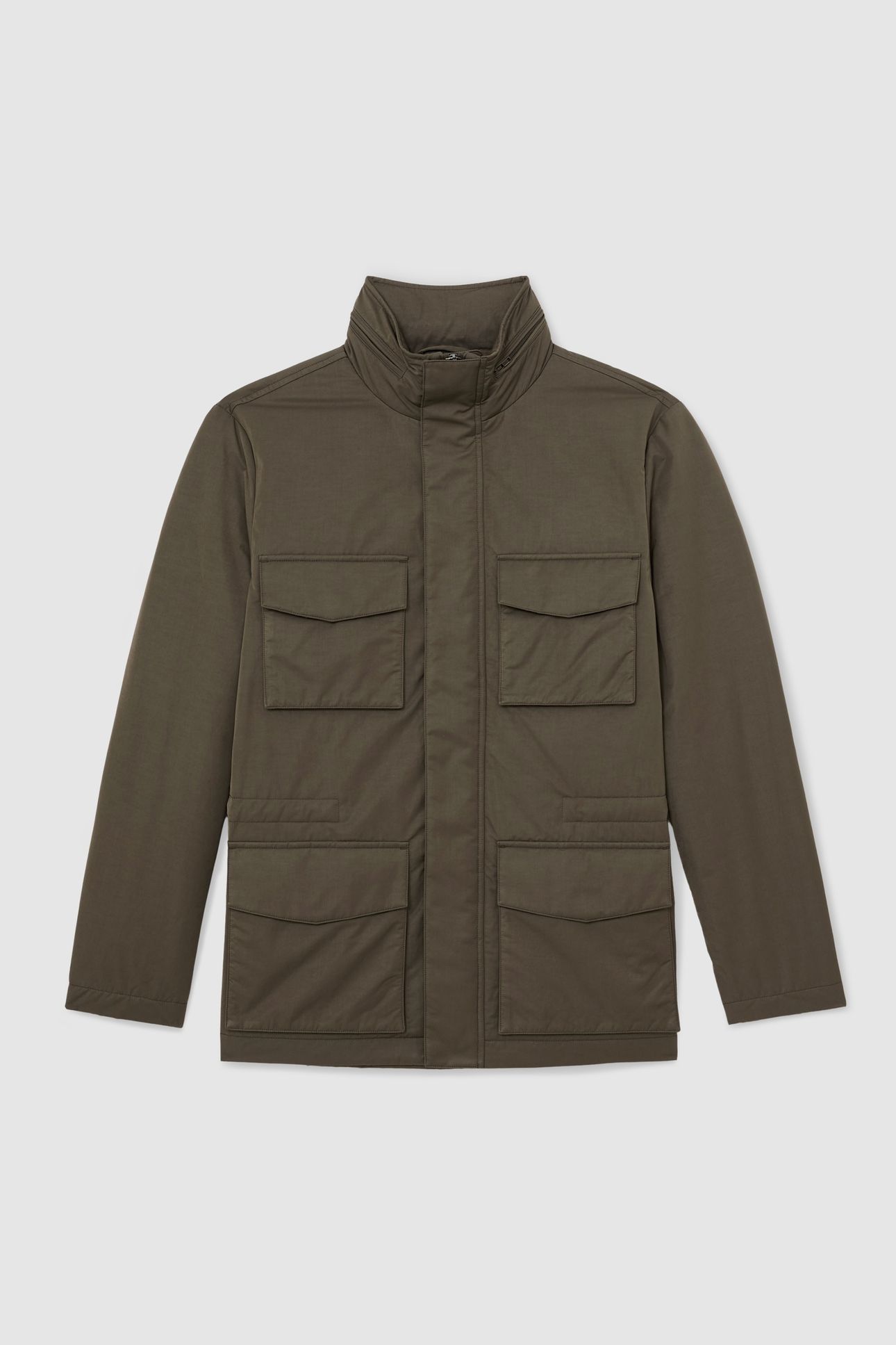 PADDED FOUR POCKET COAT KHAKI GREEN 4