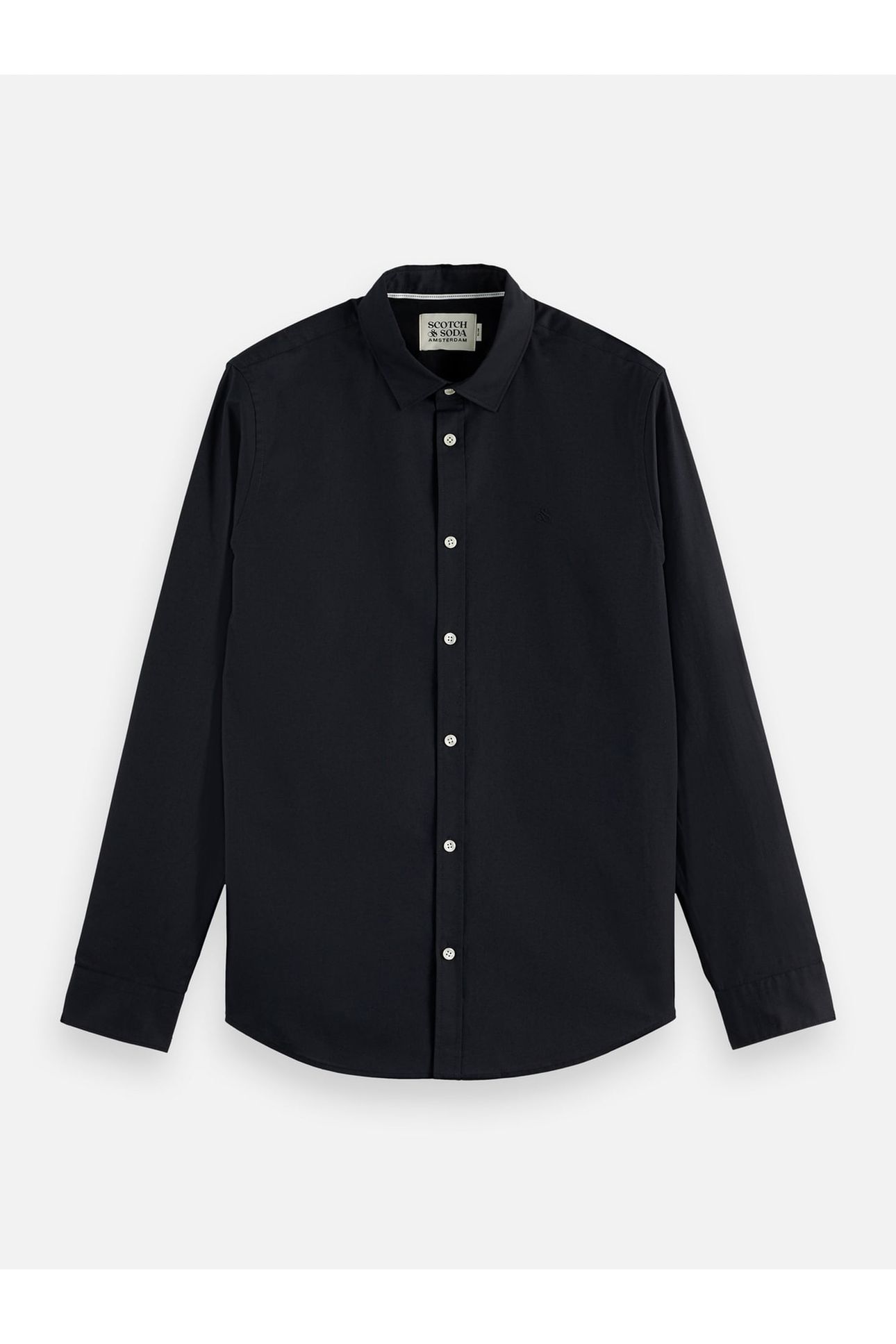 COTTON POPLIN SLIM-FIT SHIRT BLACK 4