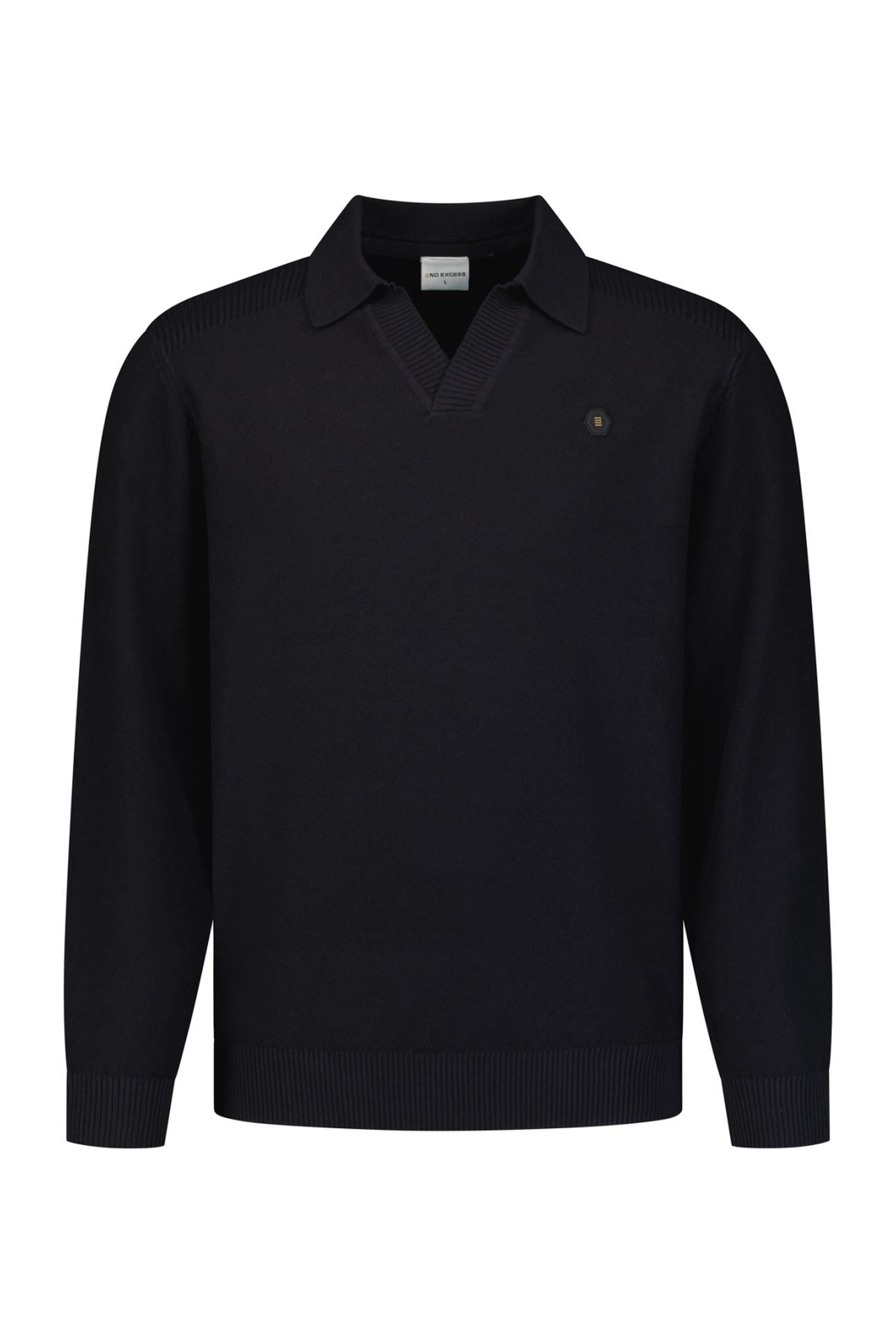 PULLOVER V-COLLAR SHOULDER DETAIL BLACK 4