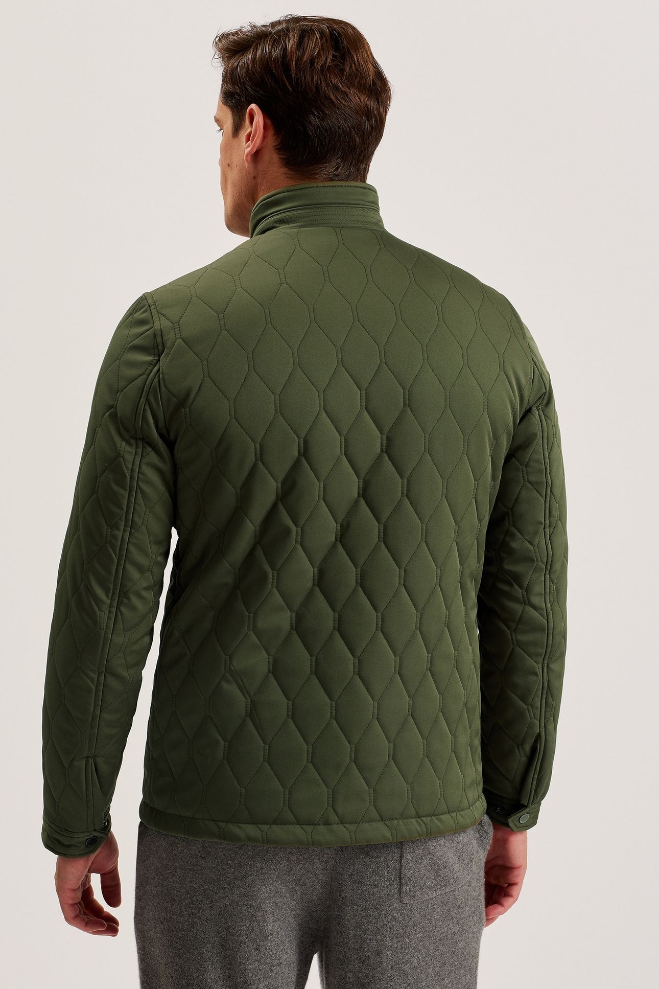 ZAMPA QUILTED FUNNEL JACKET MID-GREEN 2