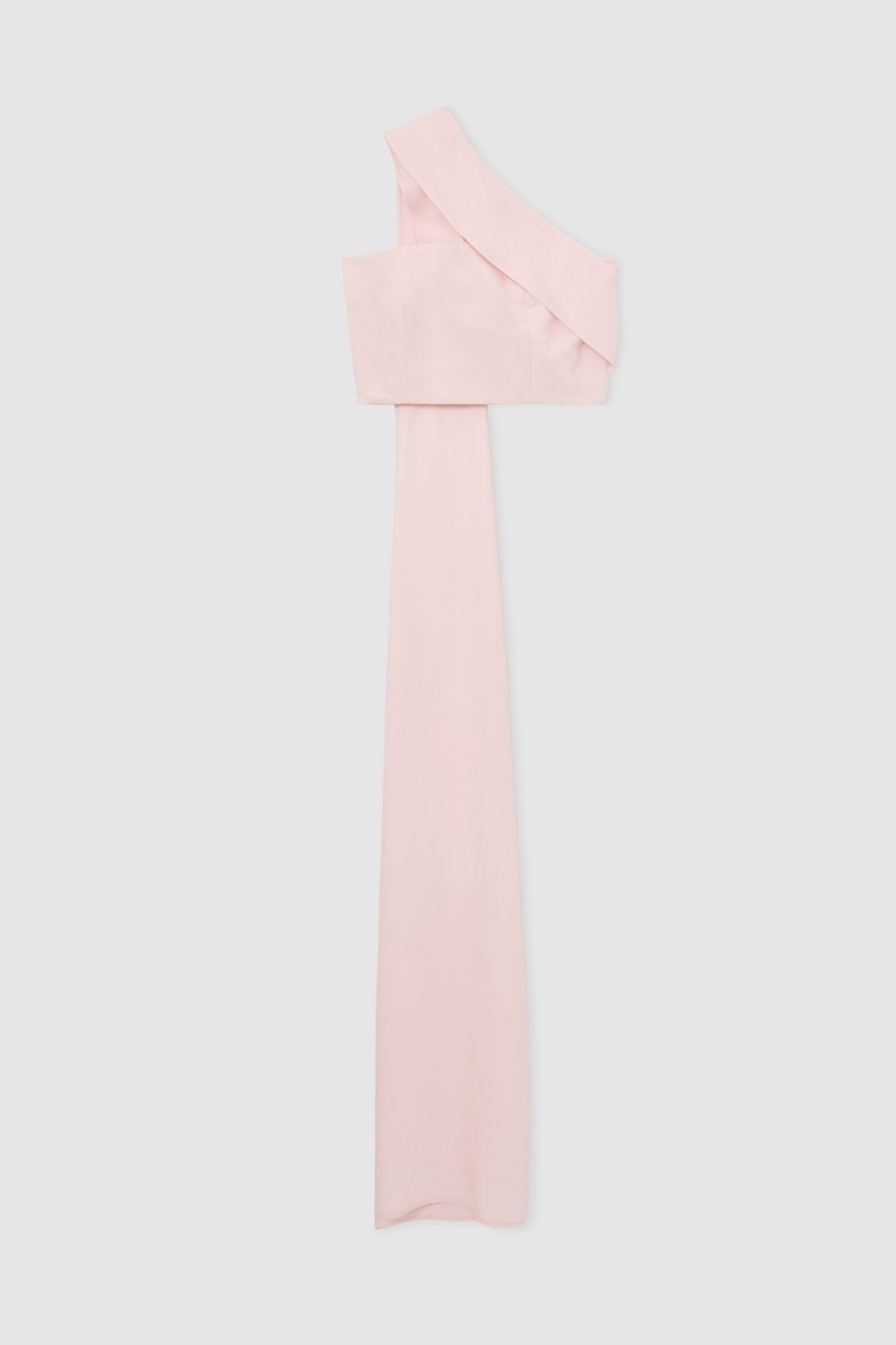 ONE SHOULDER COORD TOP PALE PINK 3