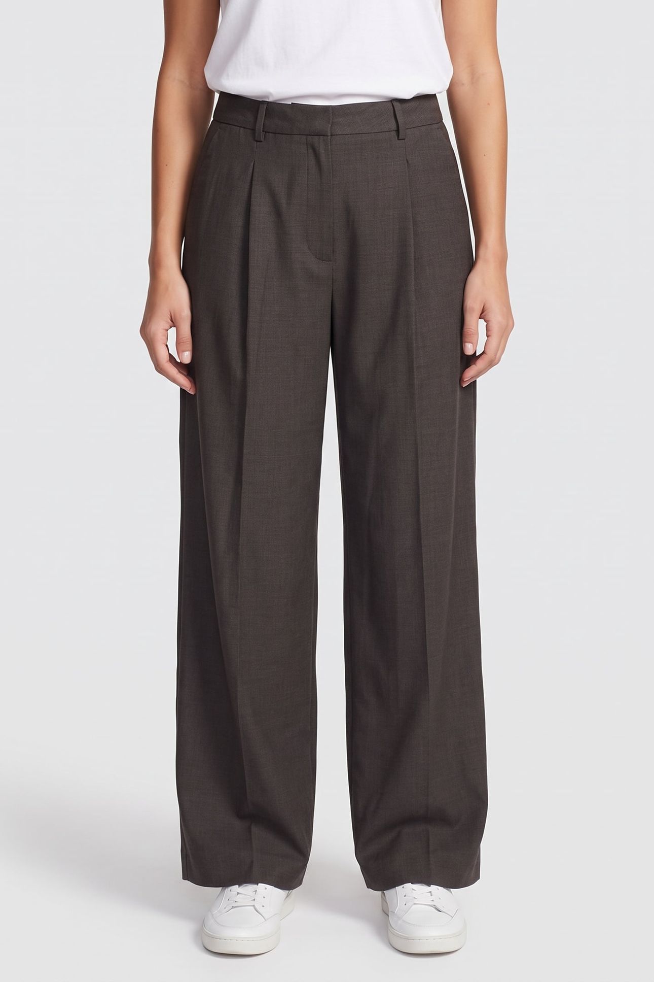 ROSE TAILORED PANT CHARCOAL MELANGE 1