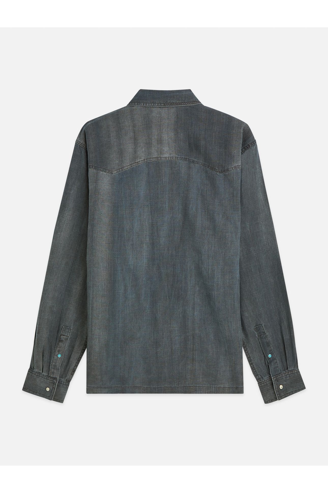 DENIM RELAXEDFIT WASHED SHIRT DARK GREY 2