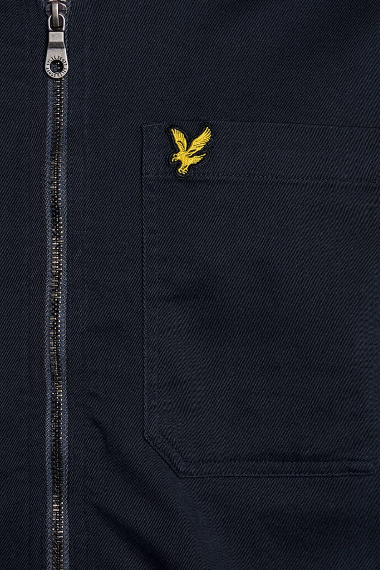 ENZYME WASH ZIP THROUGH OVERSHIRT DARK NAVY 6