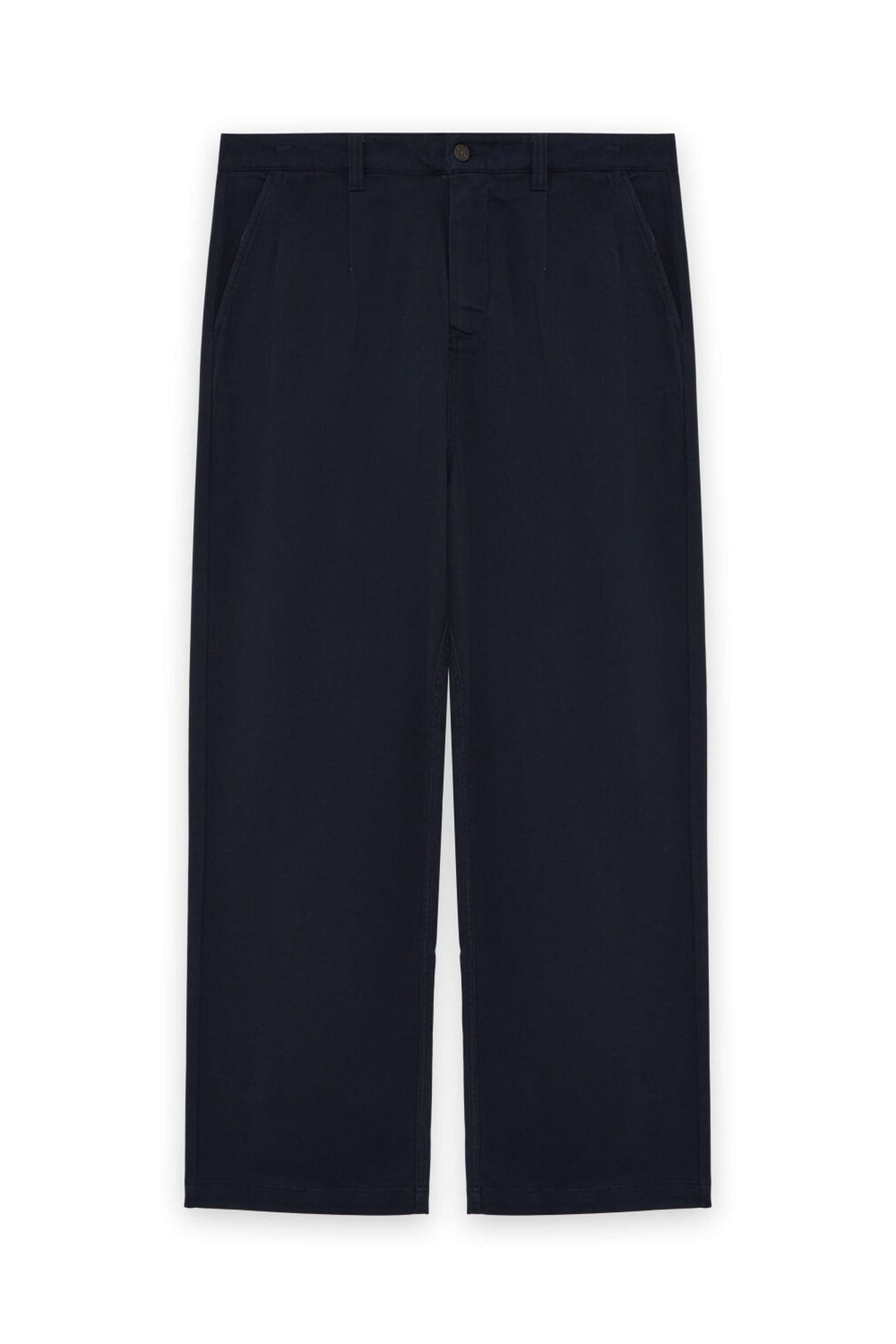 ENZYME WASH PLEATED TROUSER DARK NAVY 4