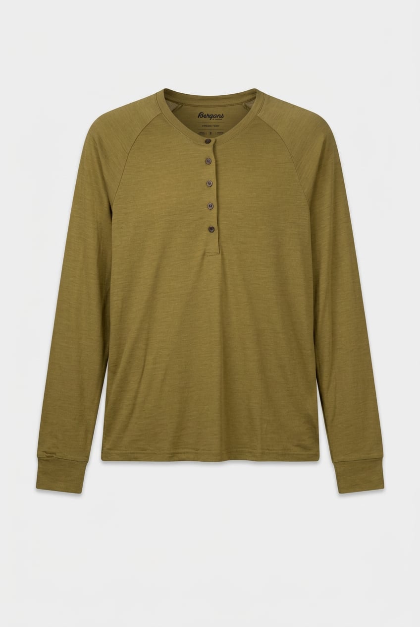 LYSEBU WOOL W HENLEY OLIVE GREEN 3