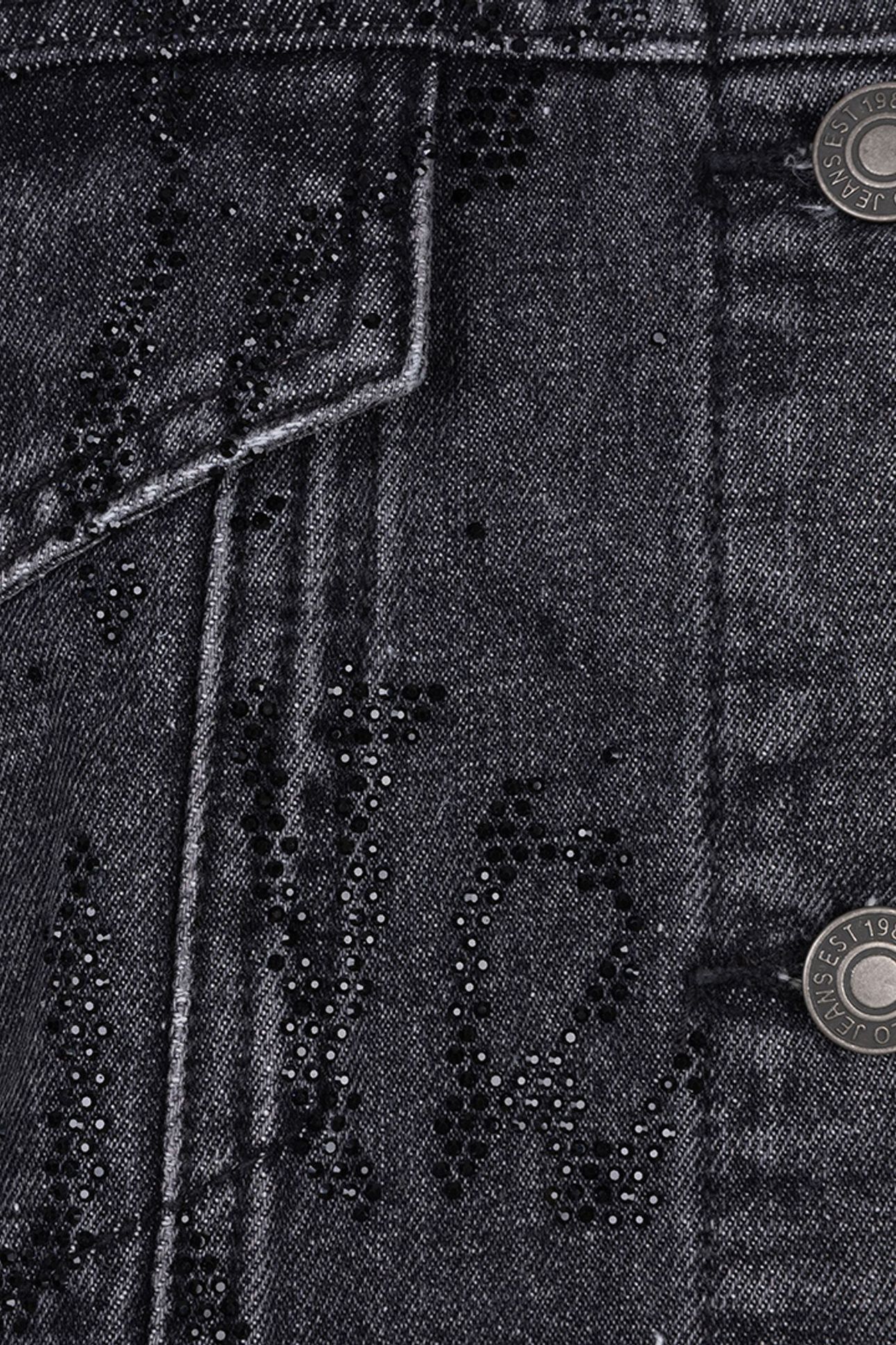 JACKET DENIM RHINESTONES DARK GREY 7