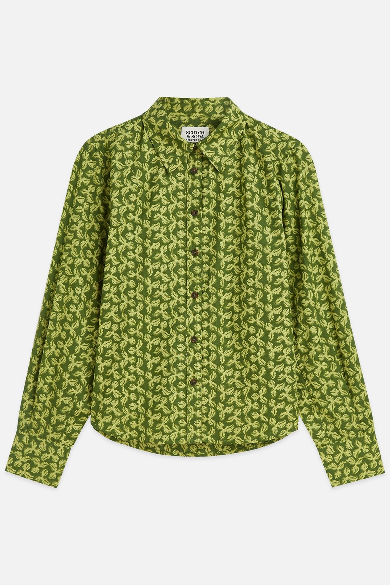 PRINTED RELAXED FIT SHIRT MINI CACTUS GARDEN GREEN 4