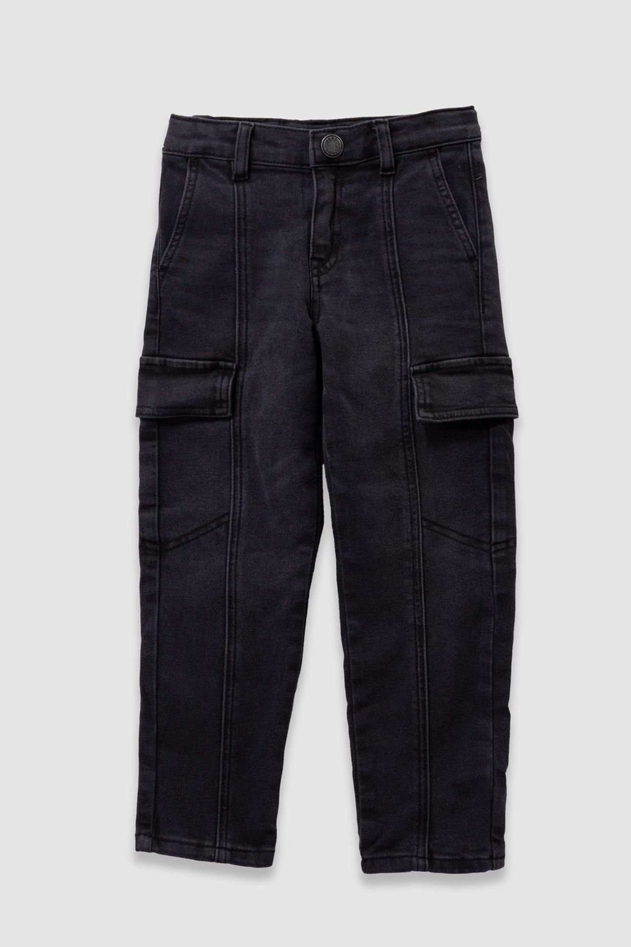BOYS’ GREY CARGO-STYLE RELAXED JEANS 1