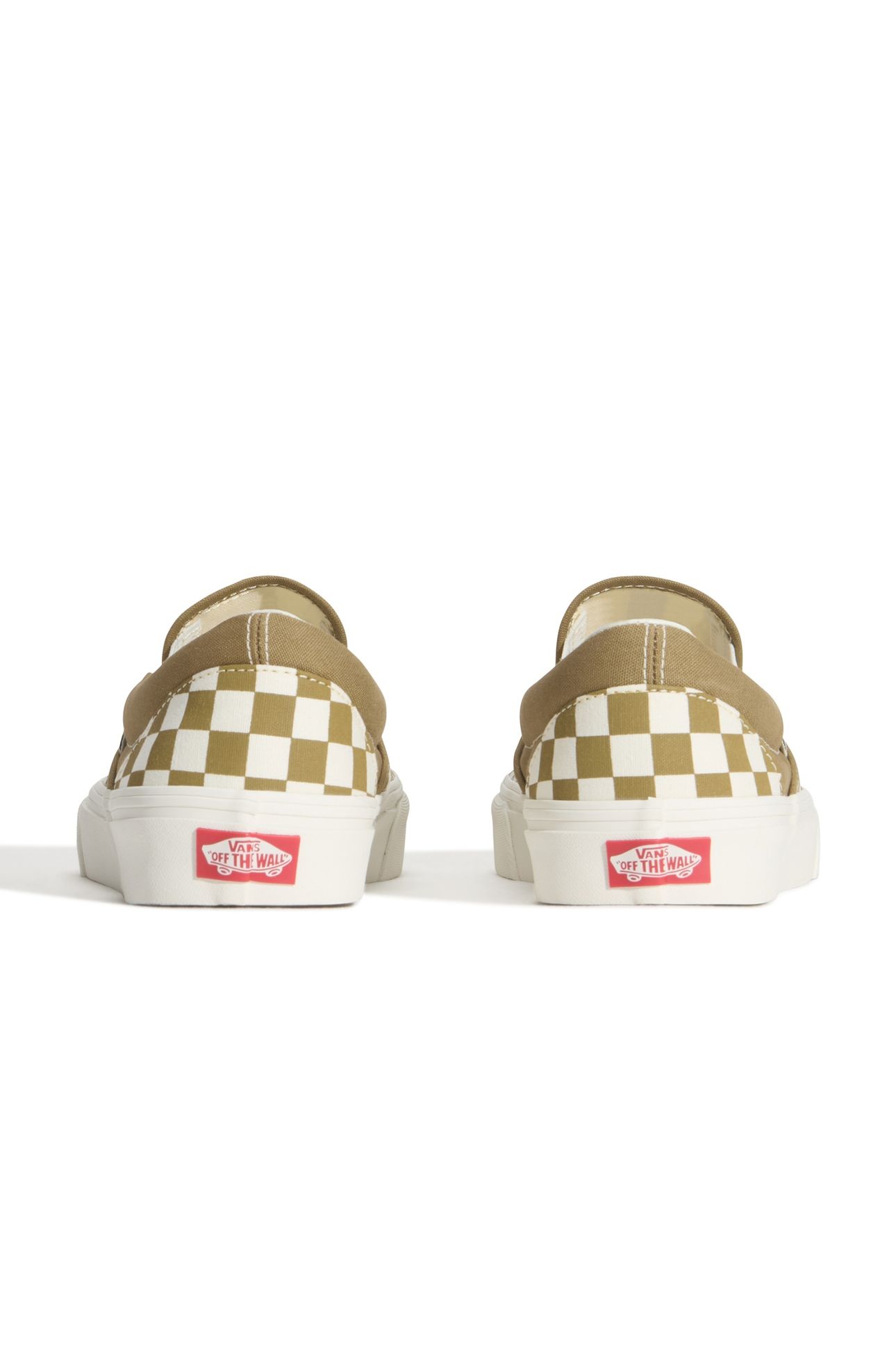 UNISEX CLASSIC SLIP-ON COLOR THEORY CHECKERBOARD OLIVE BROWN 4