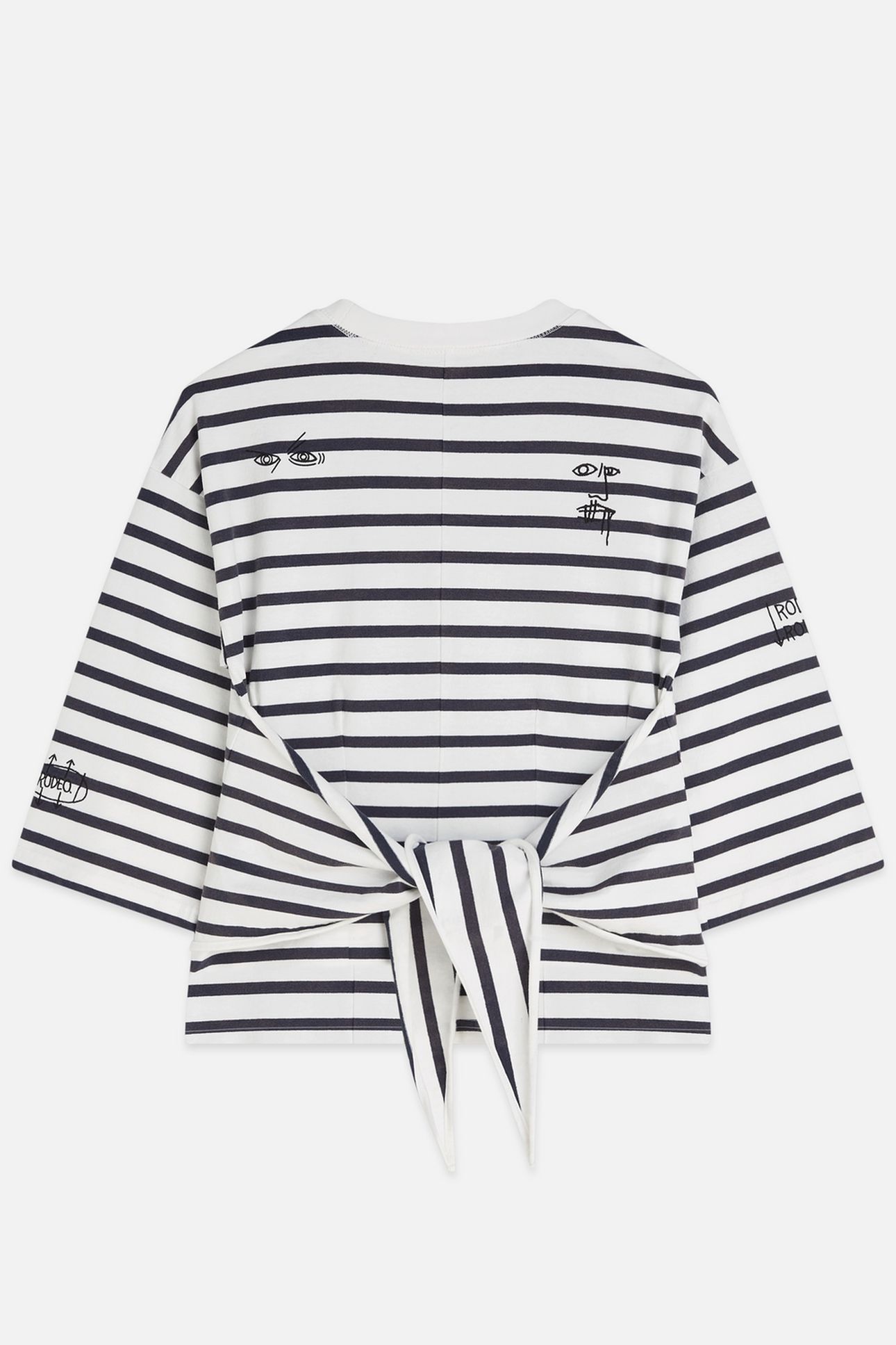 BASQUIAT BRETON T-SHIRT BLUE WHITE STRIPE 2