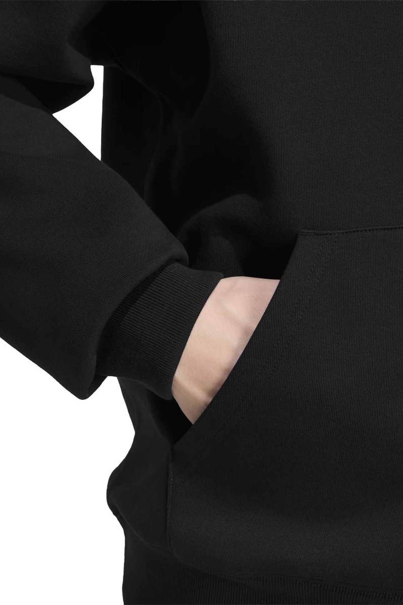 TREFOIL ESSENTIALS LOOSE HOODIE BLACK 6
