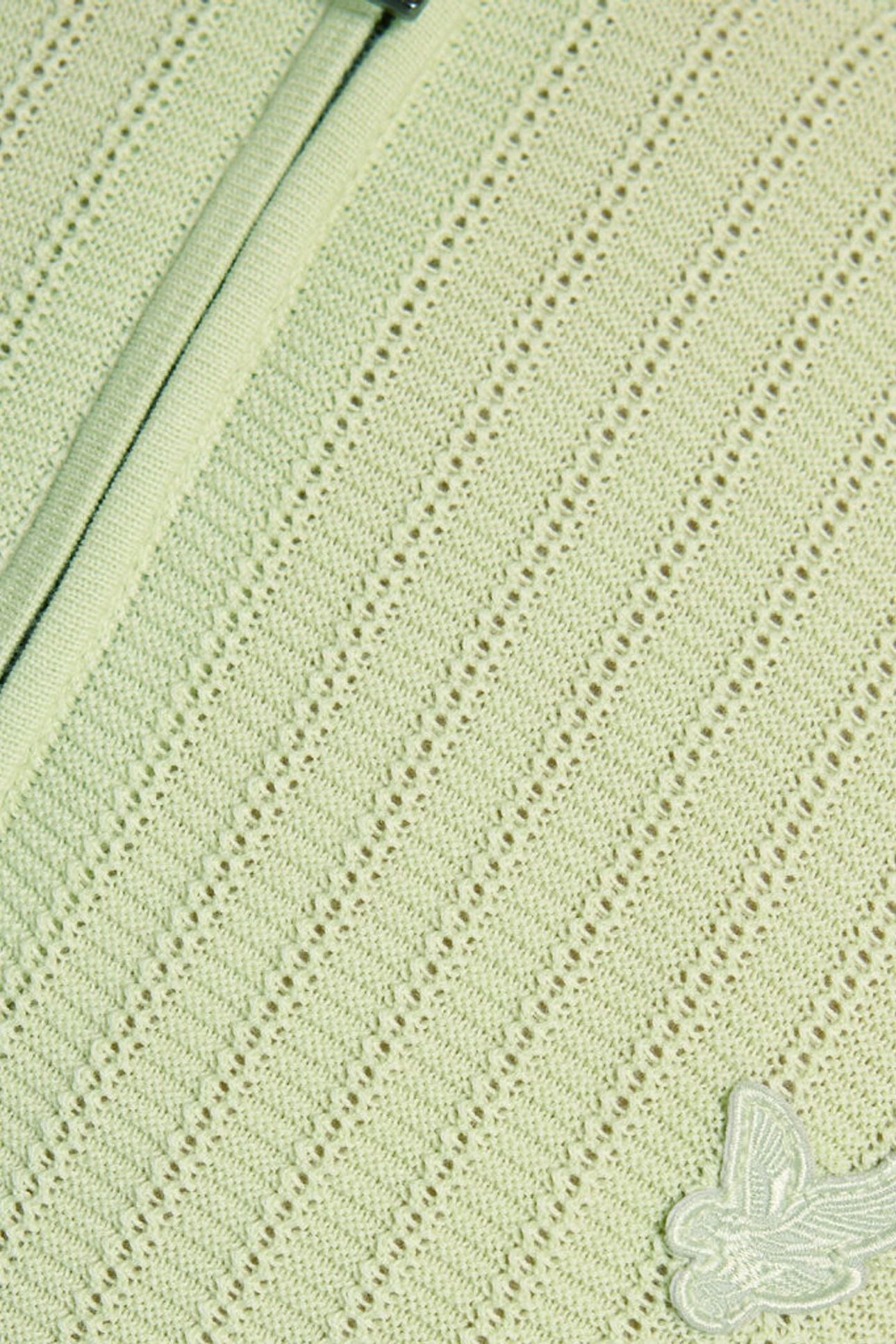 SUPERFINE KNITTED BOMBER POLO TENDER GREENS 6