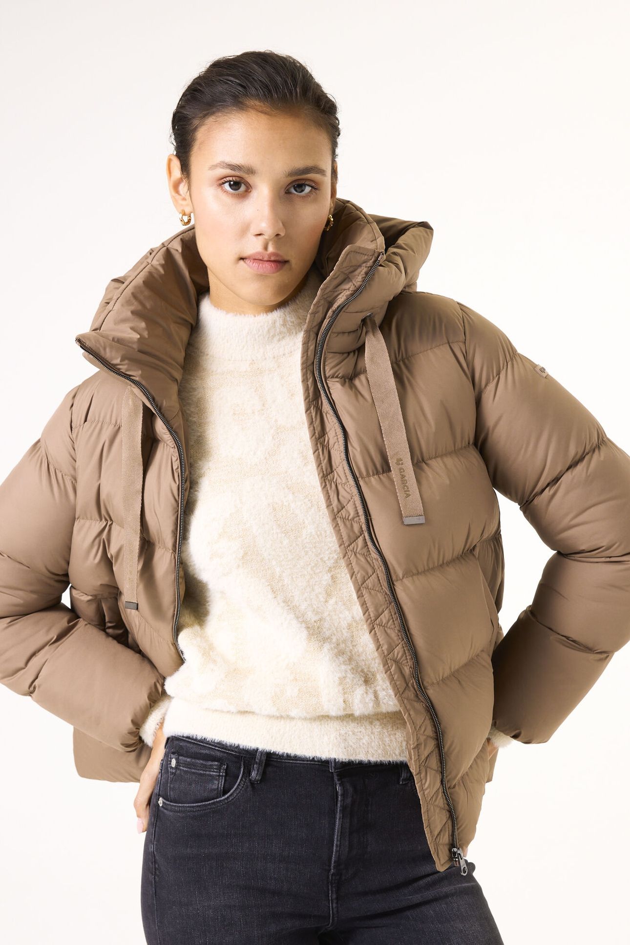 LADIES OUTDOOR JACKET WINTER TAUPE 1