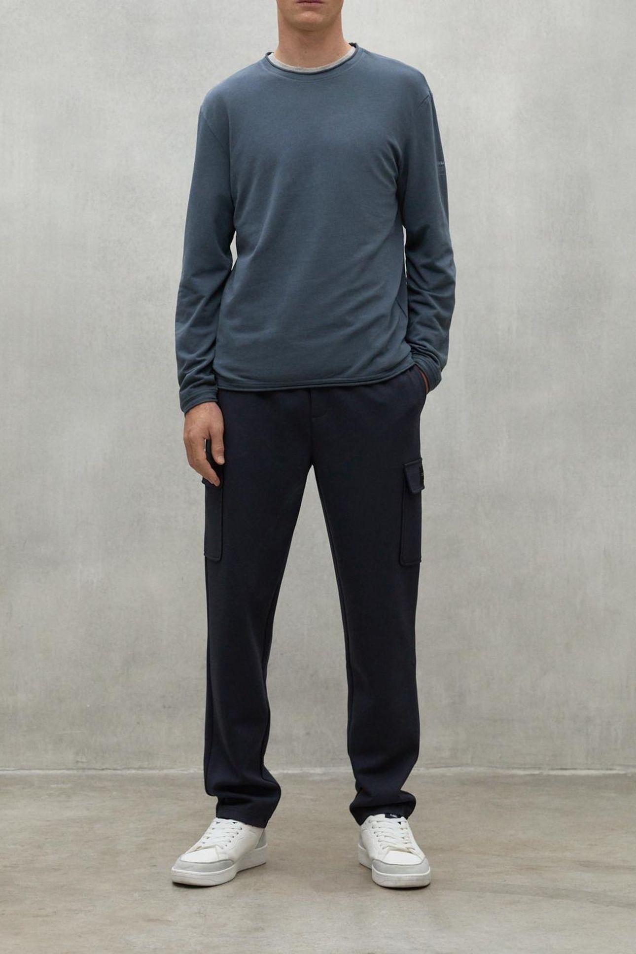 NOWALF LONG SLEEVE T-SHIRT STEEL BLUE 3