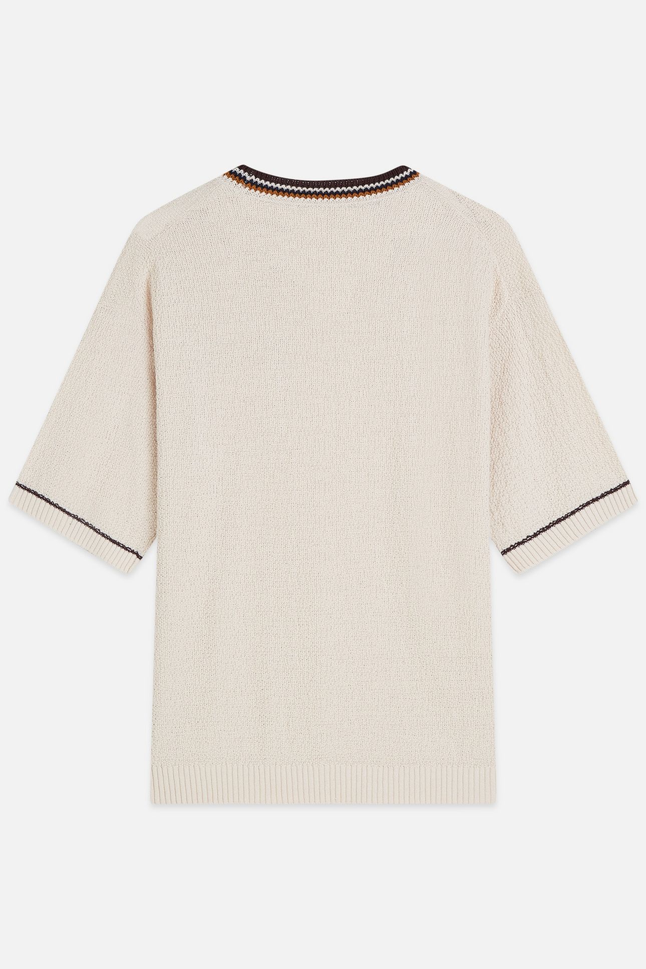 KNITTED COTTON LINENBLEND RELAXEDFIT TSHIRT LIGHT BEIGE 5