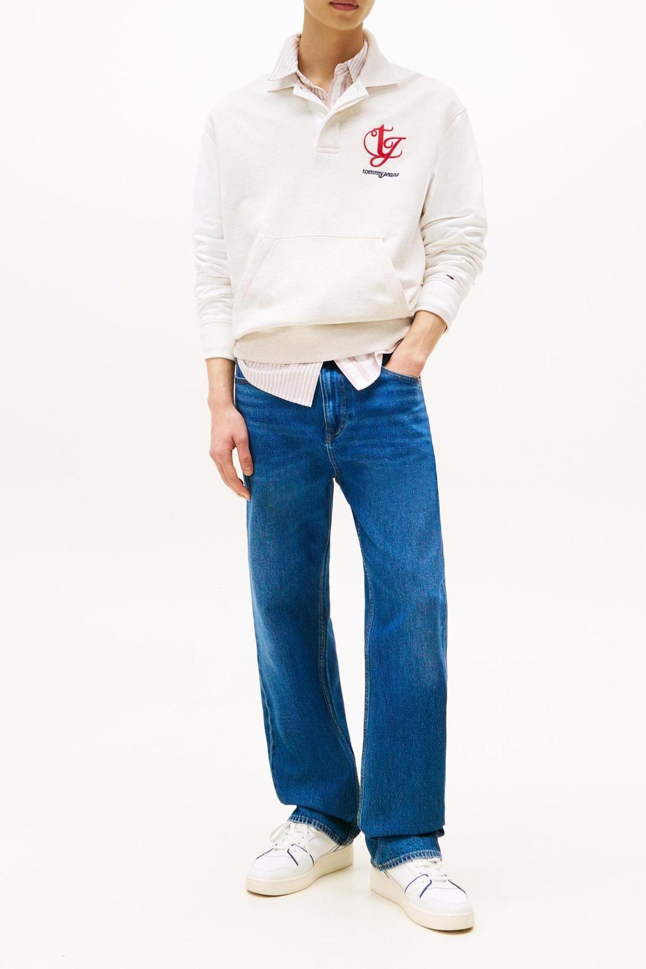 TJM RELAXED COLORBLOCK OAT MARL HEATHER 2