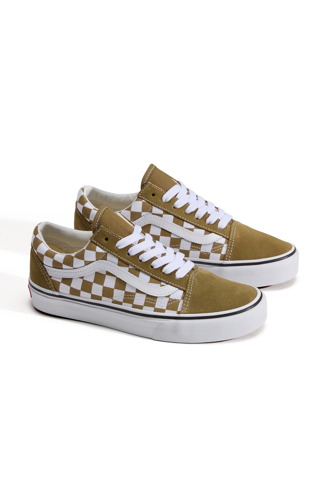 UNISEX OLD SKOOL CHECKERBOARD OLIVE BROWN/TRUE WHITE 3