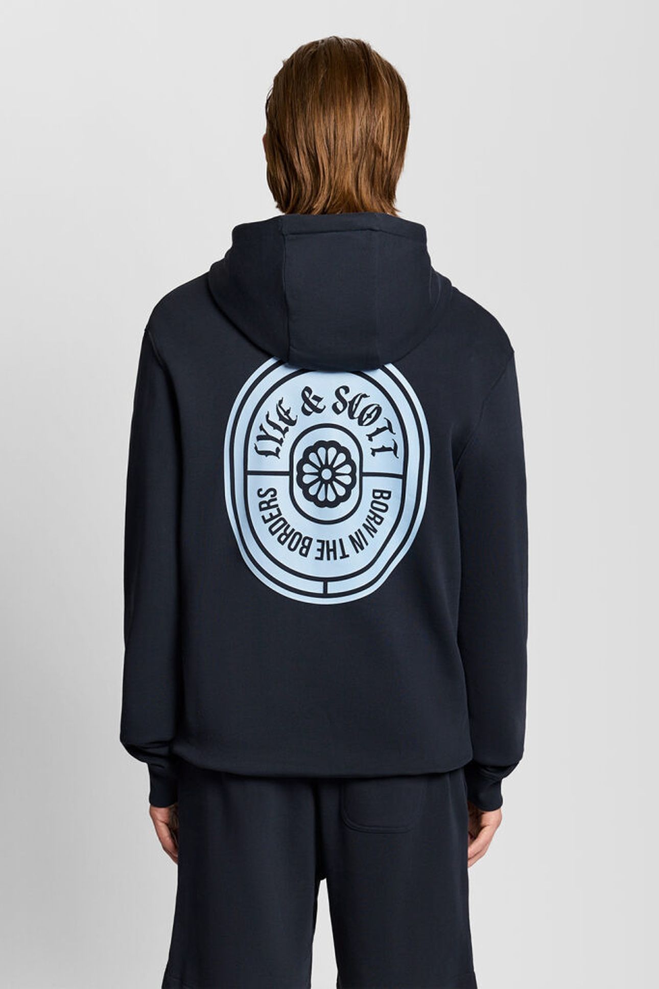 BORDERS LABEL GRAPHIC HOODIE DARK NAVY 2