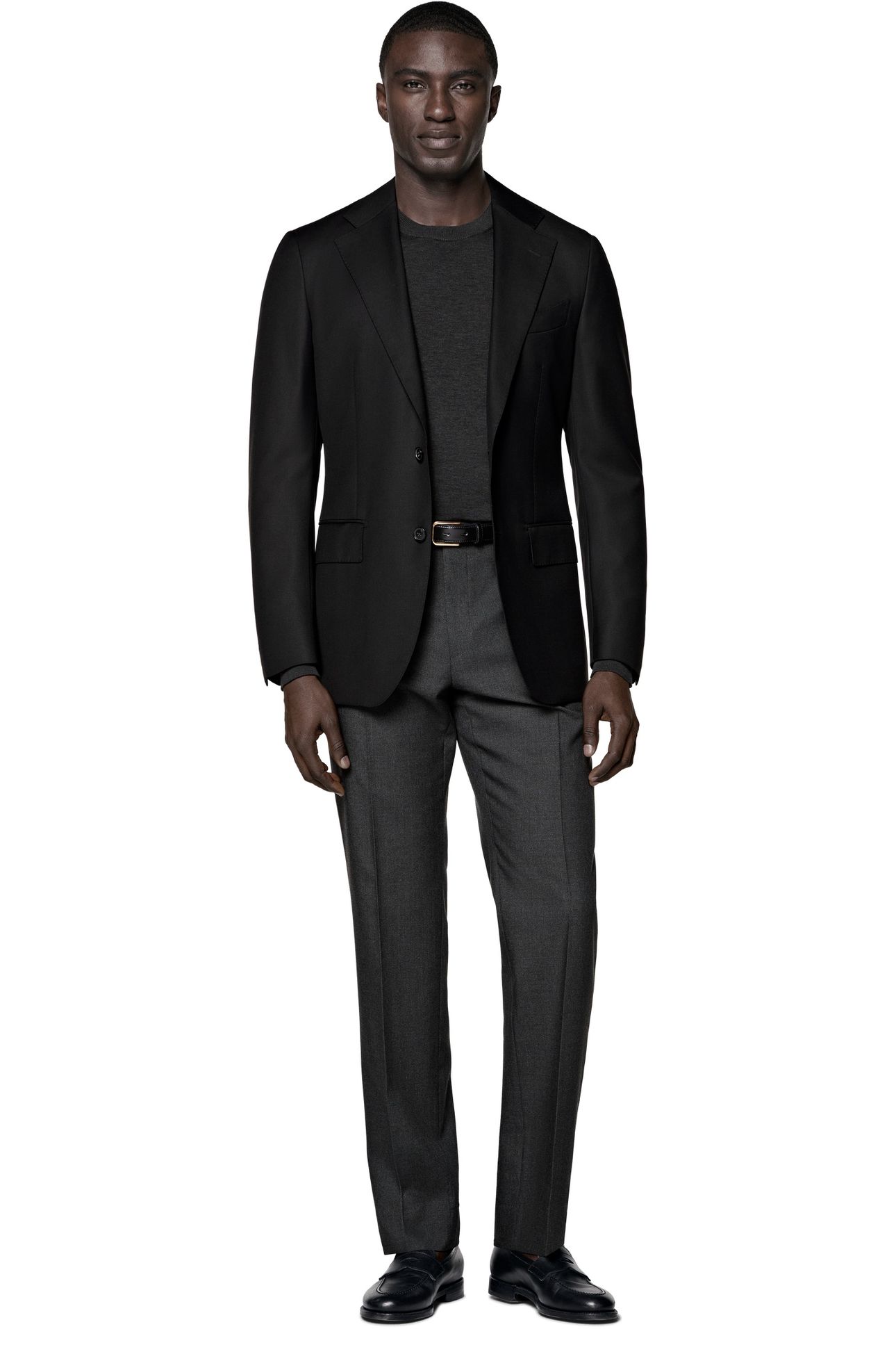 JACKET BLACK PURE WOOL S110 BLACK 1