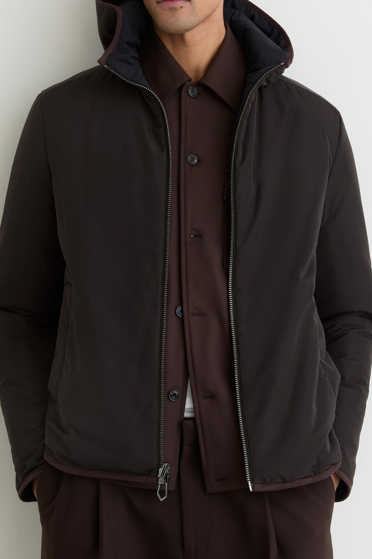 LS REVERSIBLE WADDED PUFFER JACKET NAVY/BROWN 7