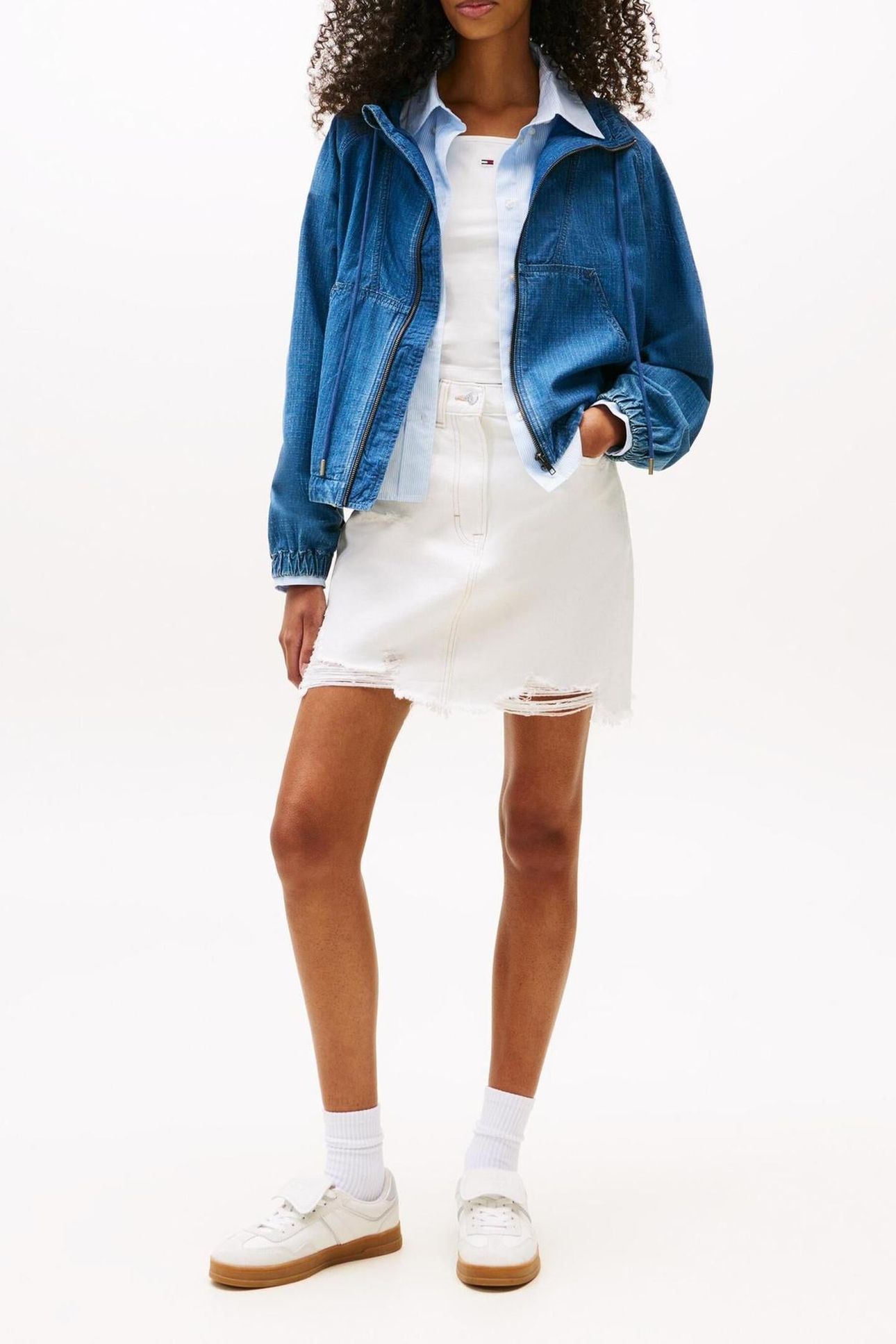 ZIP THROUGH RIPSTOP DENIM DARK 1