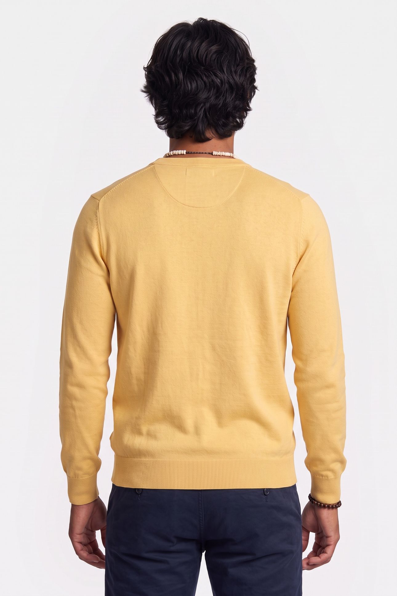 SEASONAL CORE ECOVERO REGULARFIT PULLOVER MED YELLOW 2