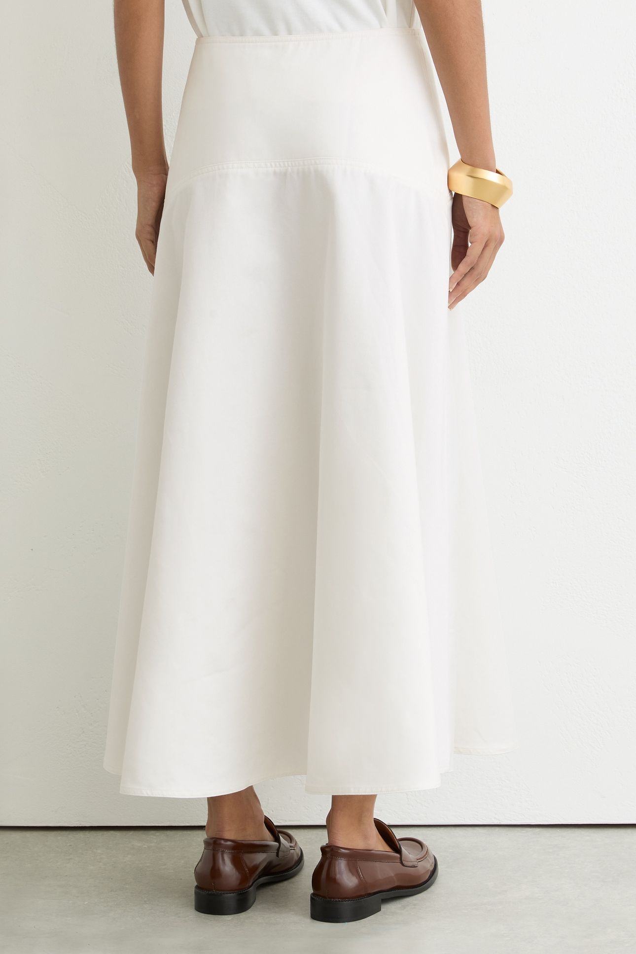 STRUCTURED BUTTON SKIRT IVORY 4
