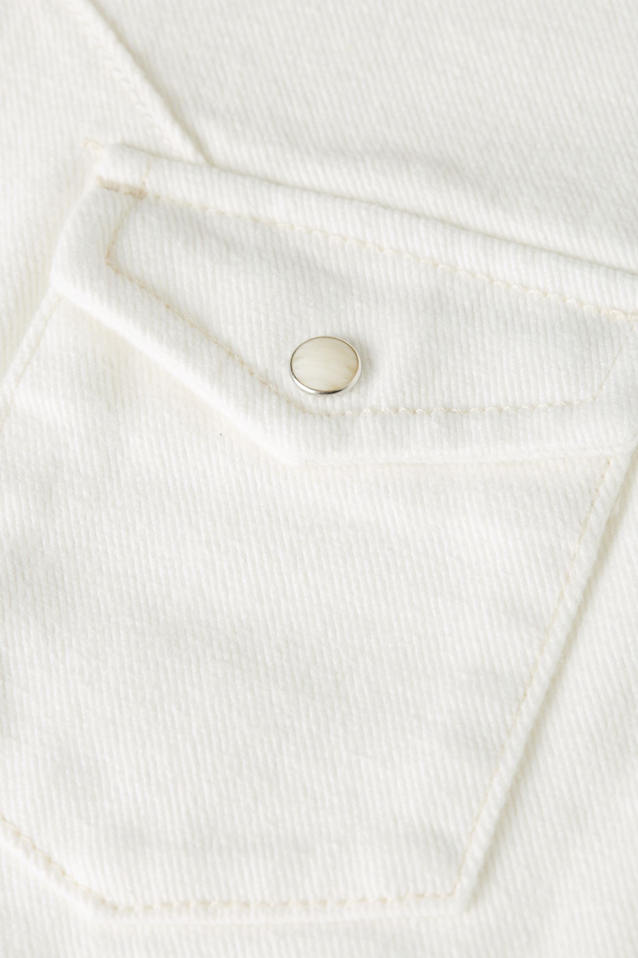 CAP SLEEVE FITTED DENIM SHIRT STARDUST WHITE 3