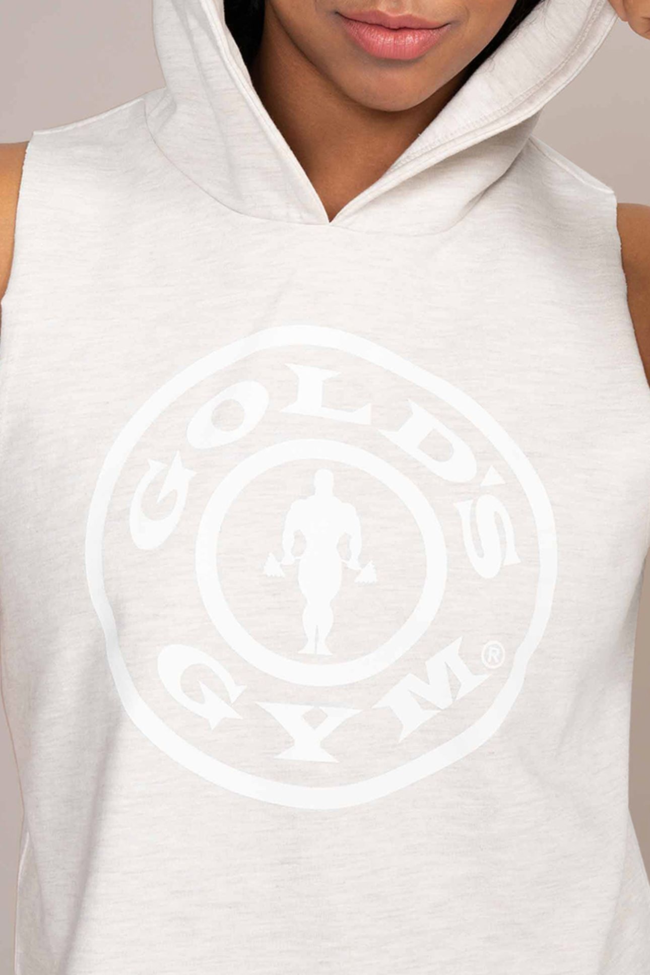 LADIES HOODED TANK WHITE 4