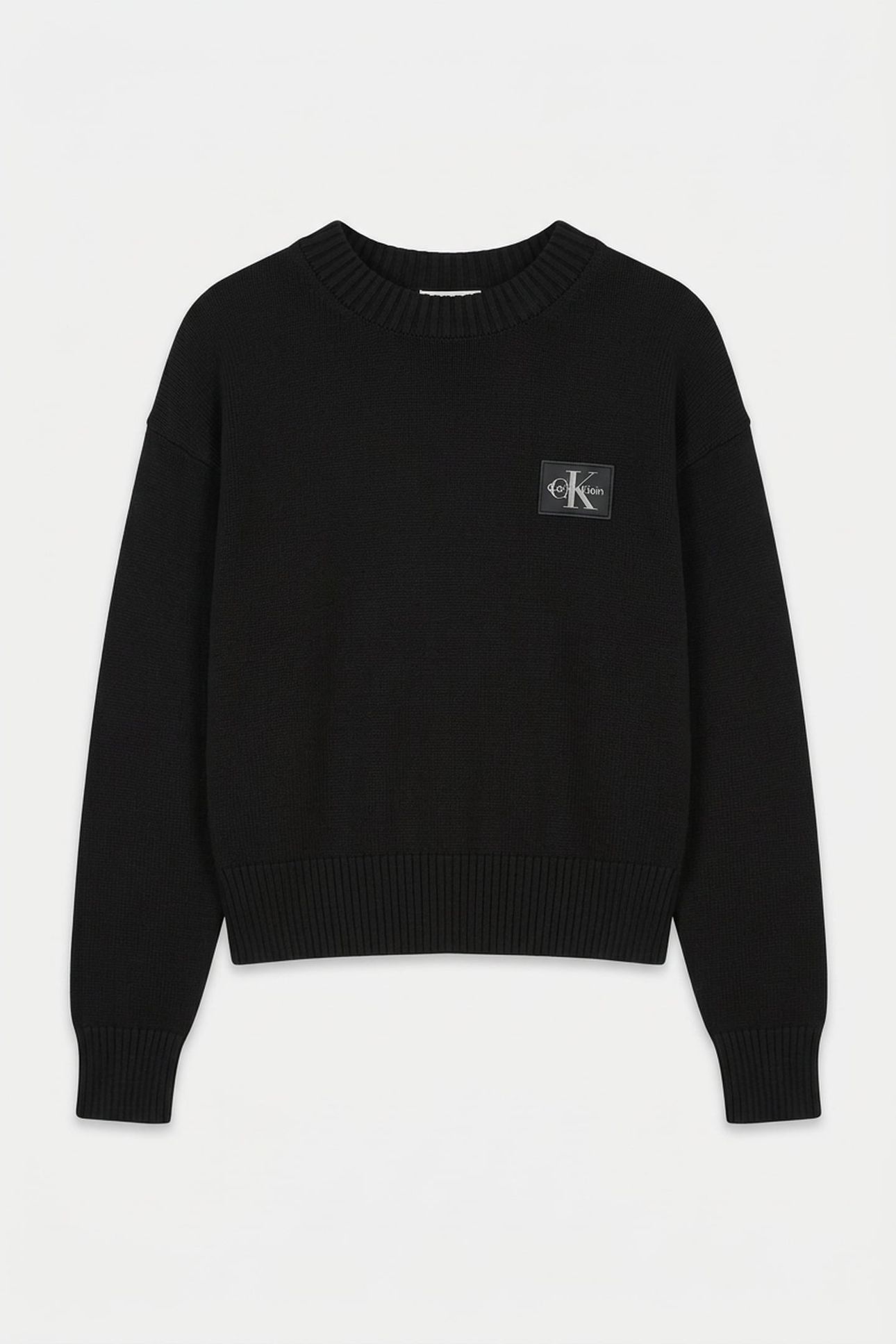 CK EMBRO BADGE SWEATER BLACK 3