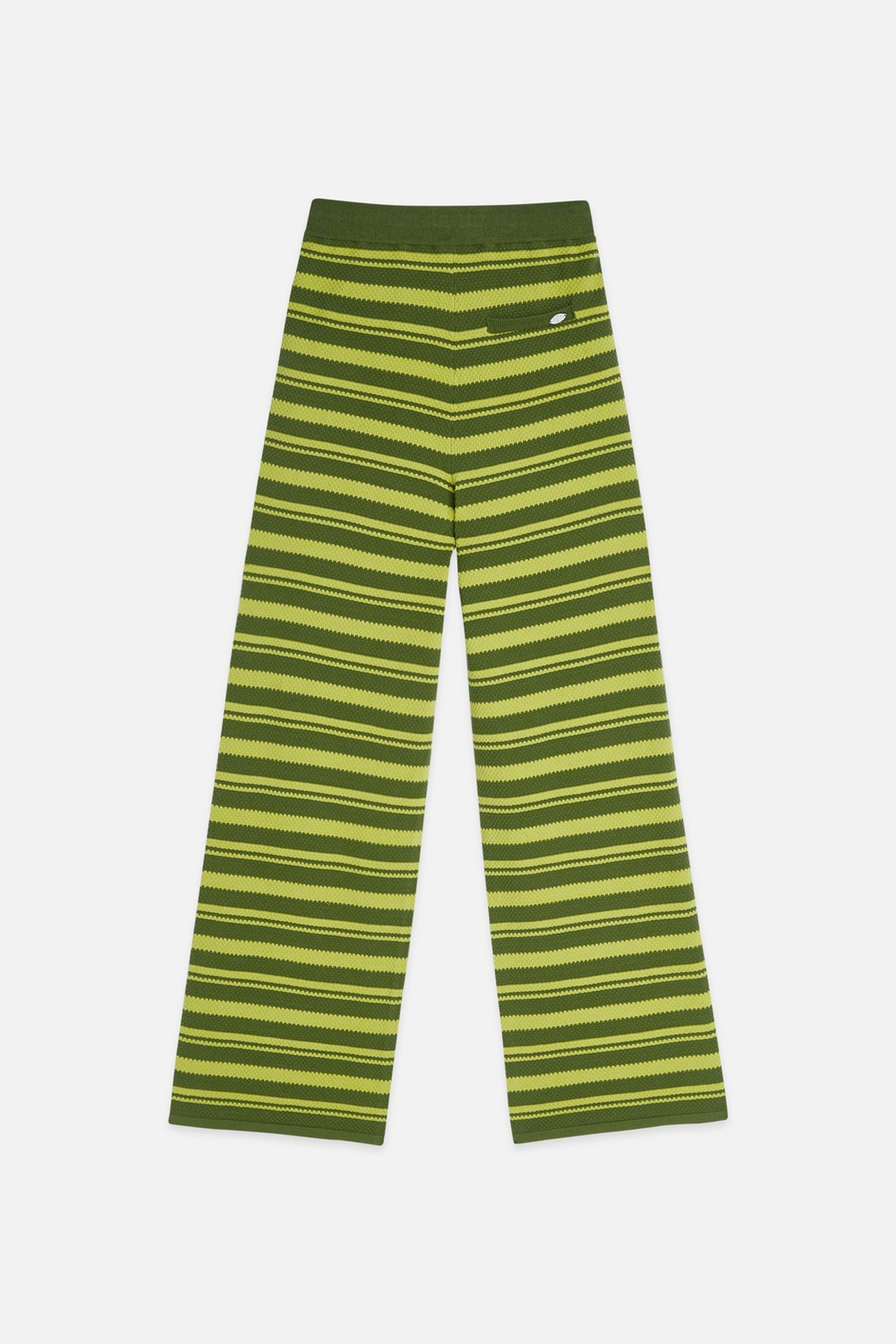 TEXTURED STRIPE KNITTED TROUSERS GARDEN GREEN 5