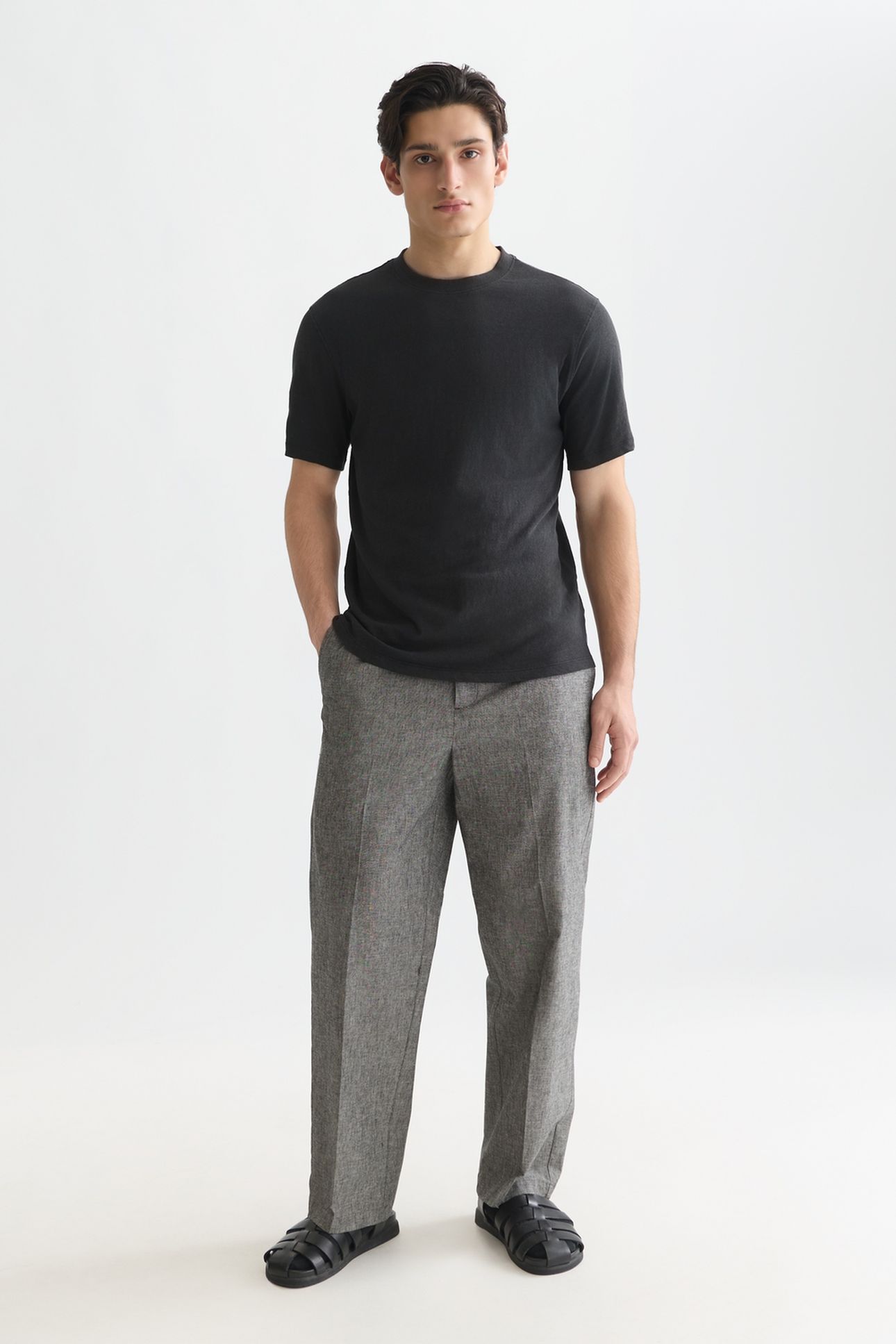 OTIS TAILORED COTTONLINEN RELAXED STRAIGHTFIT JOGGER BLACK 3
