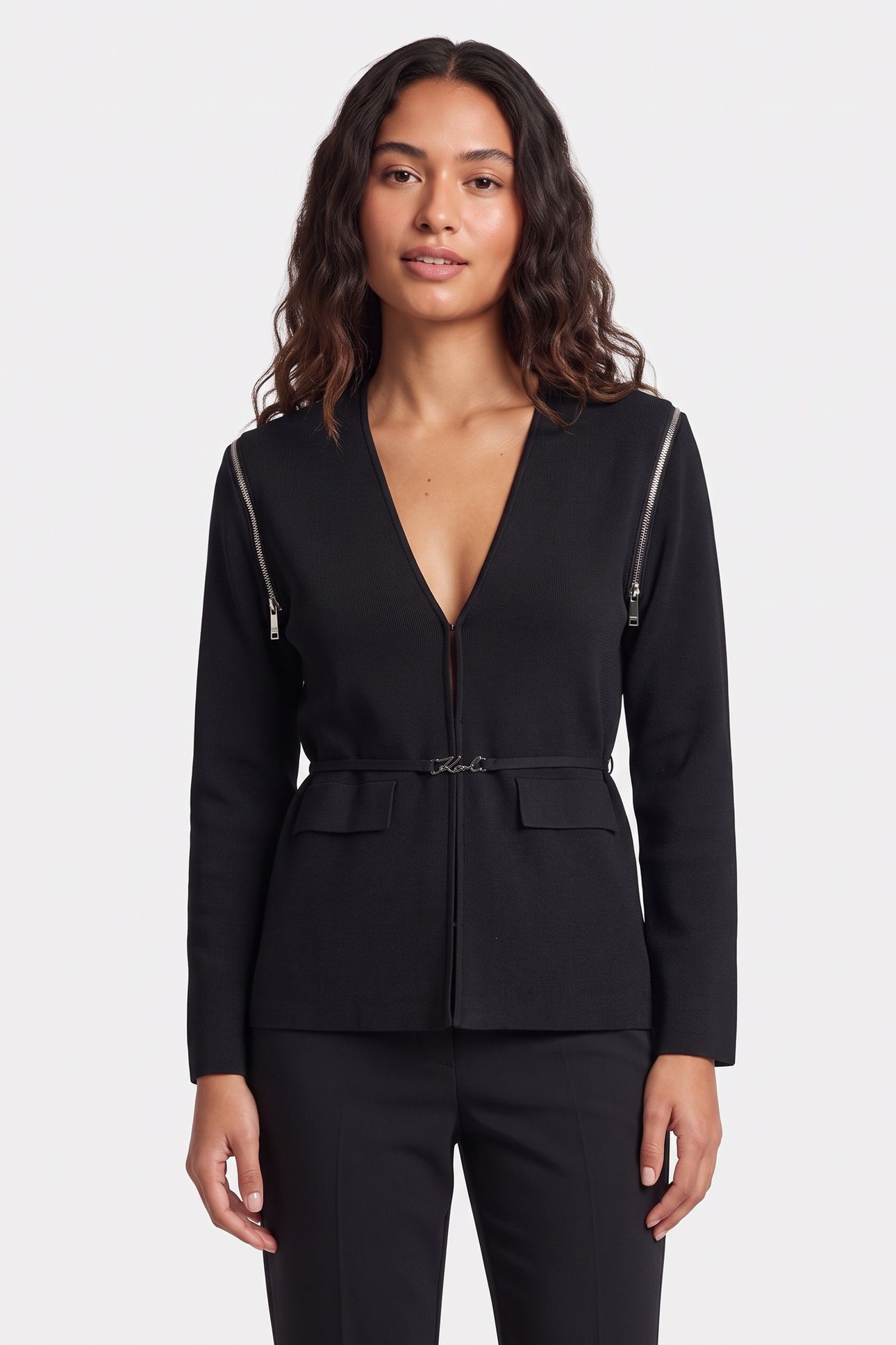 TRANSFORMER KNIT CARDIGAN BLACK 1