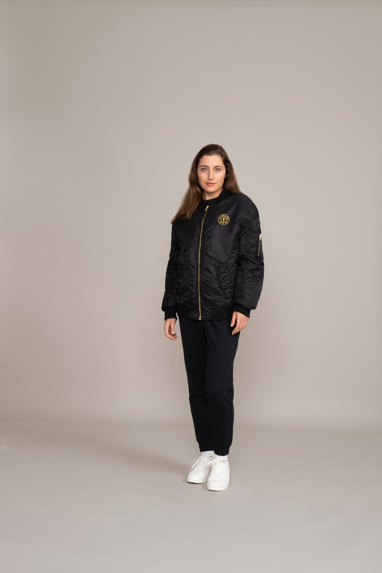 DAMEN WEIGHT PLATE BOMBER JACKET BLACK 3