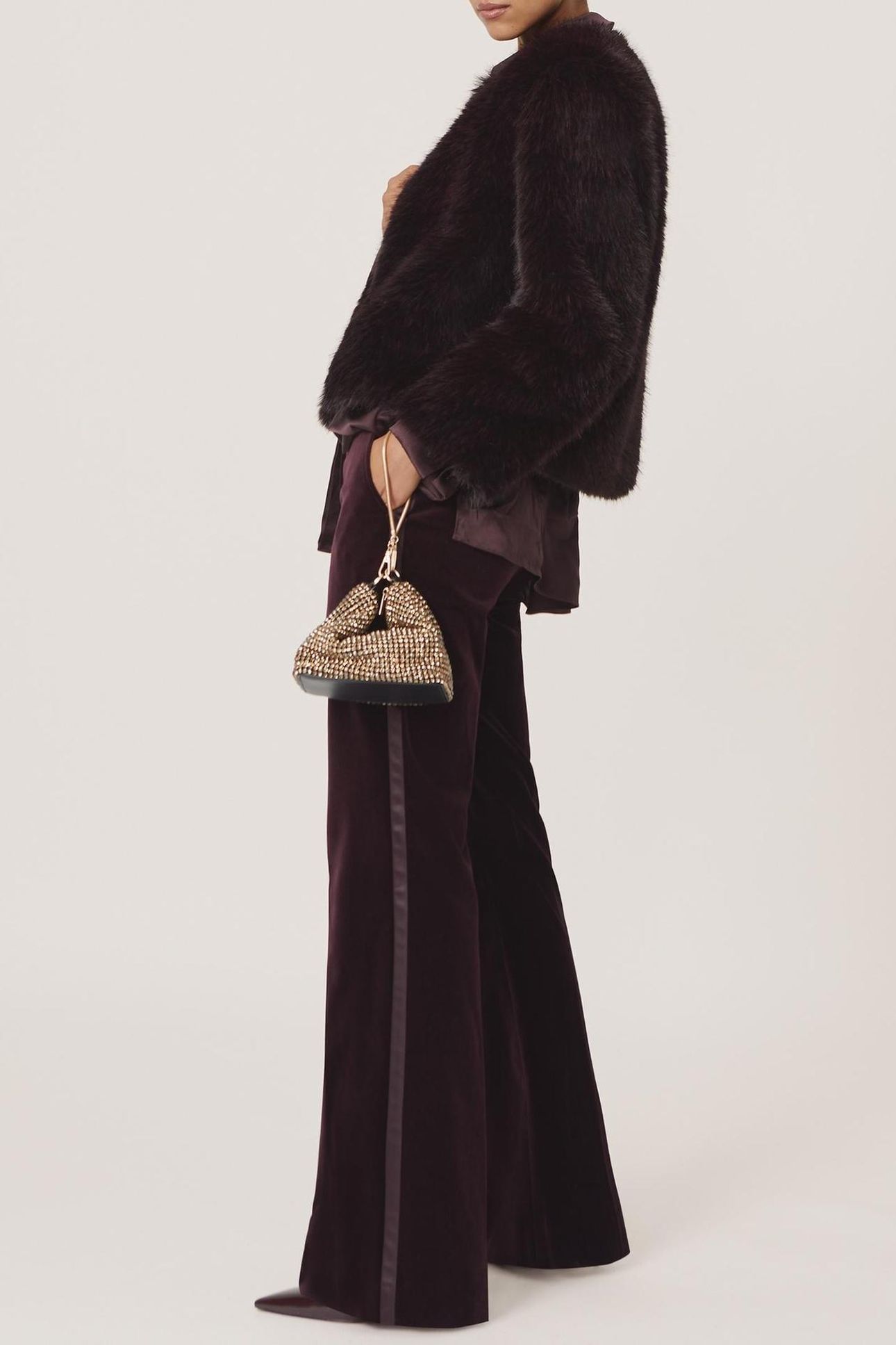 FAUX FUR JACKET BURGUNDY 3