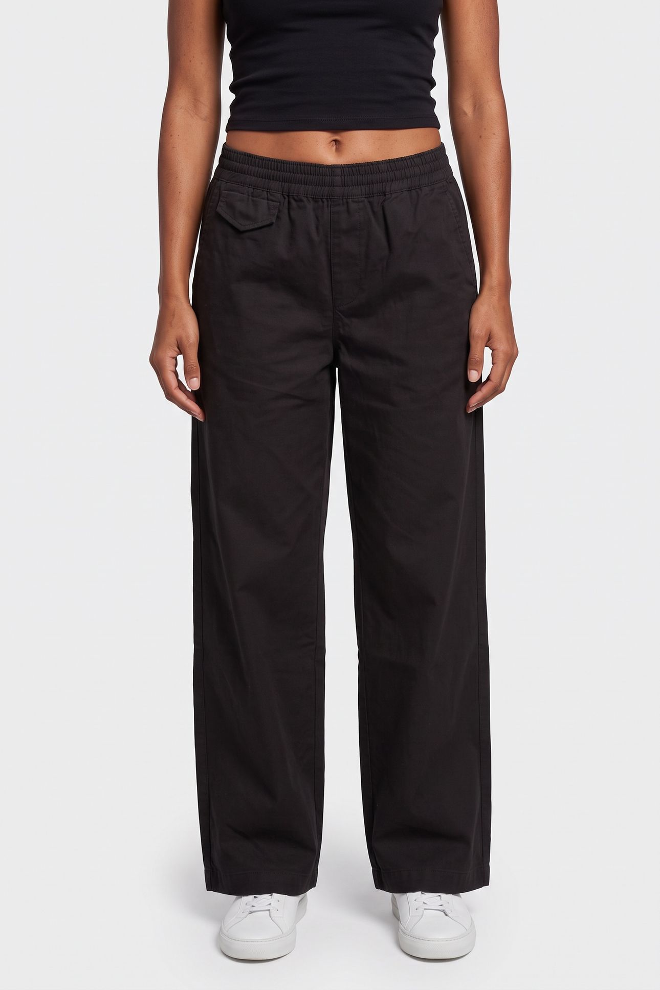 UNISEX PAJAMA TROUSERS FAUX BLACK 2
