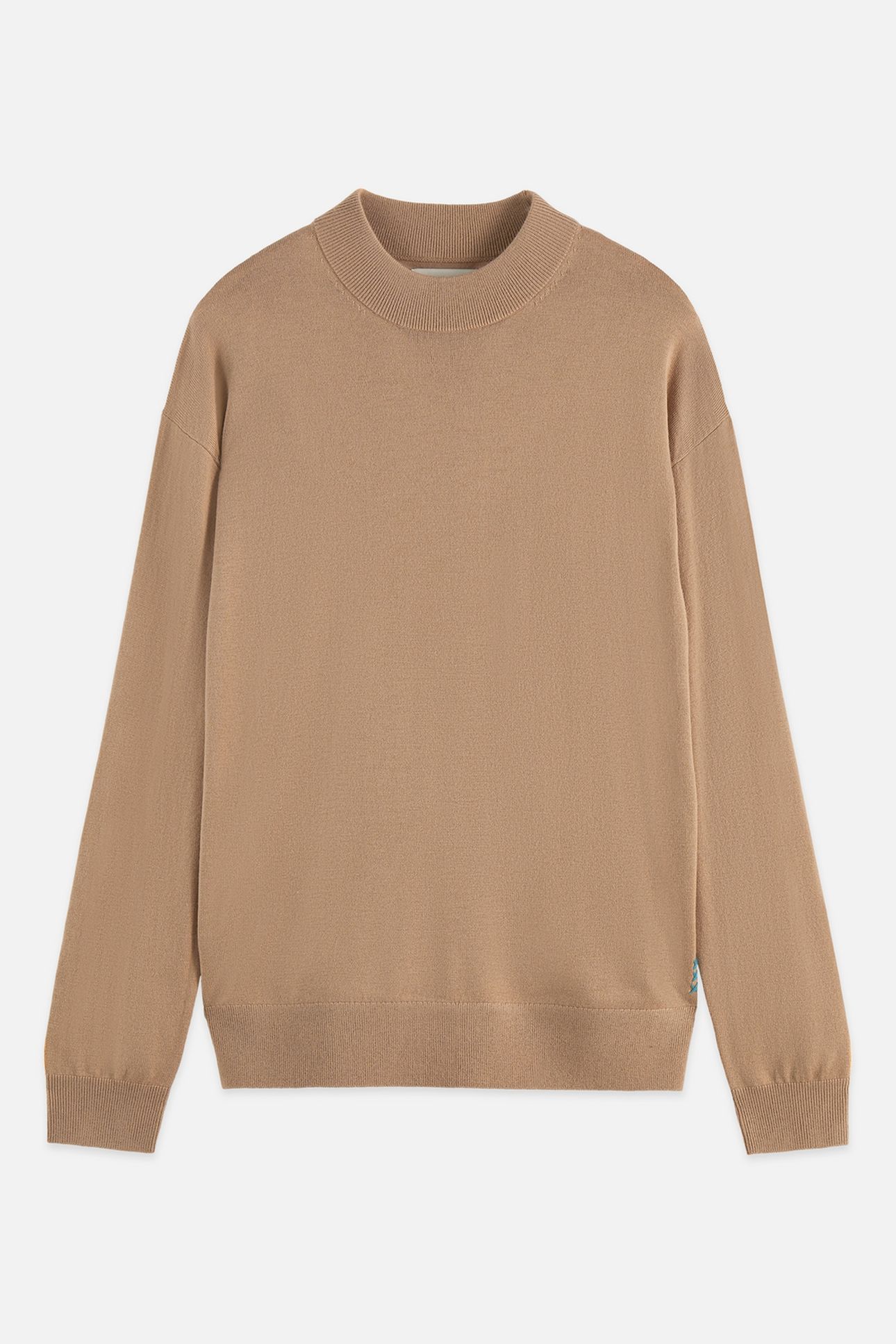 SEASONAL CORE DROPPED SHOULDER MOCK NECK MEDIUM BROWN 1
