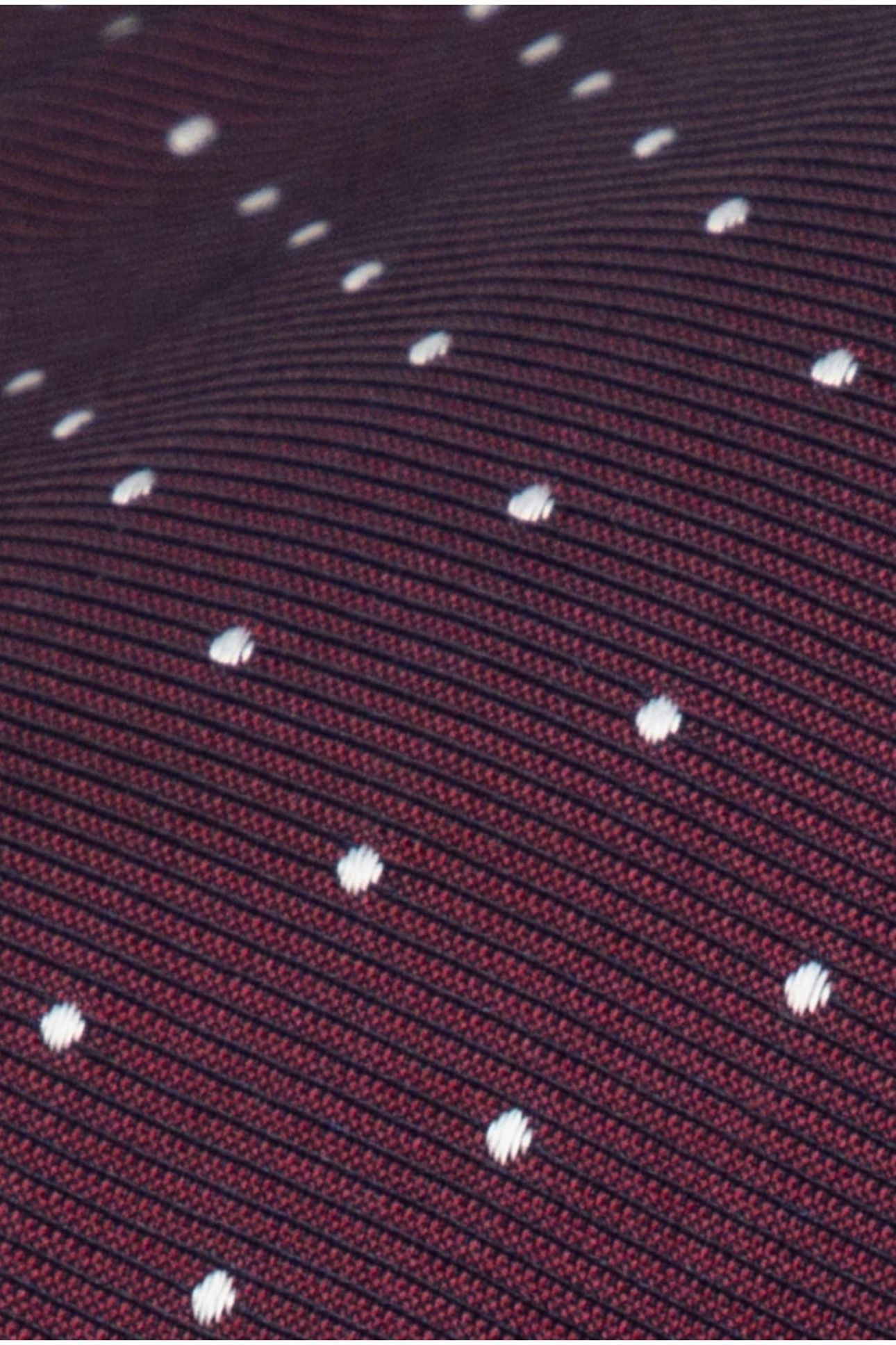 SKOKIE PIN DOT TIE BURGUNDY 2