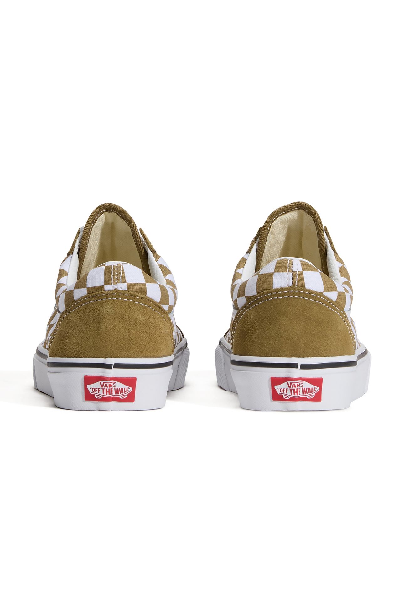 UNISEX OLD SKOOL CHECKERBOARD OLIVE BROWN/TRUE WHITE 4